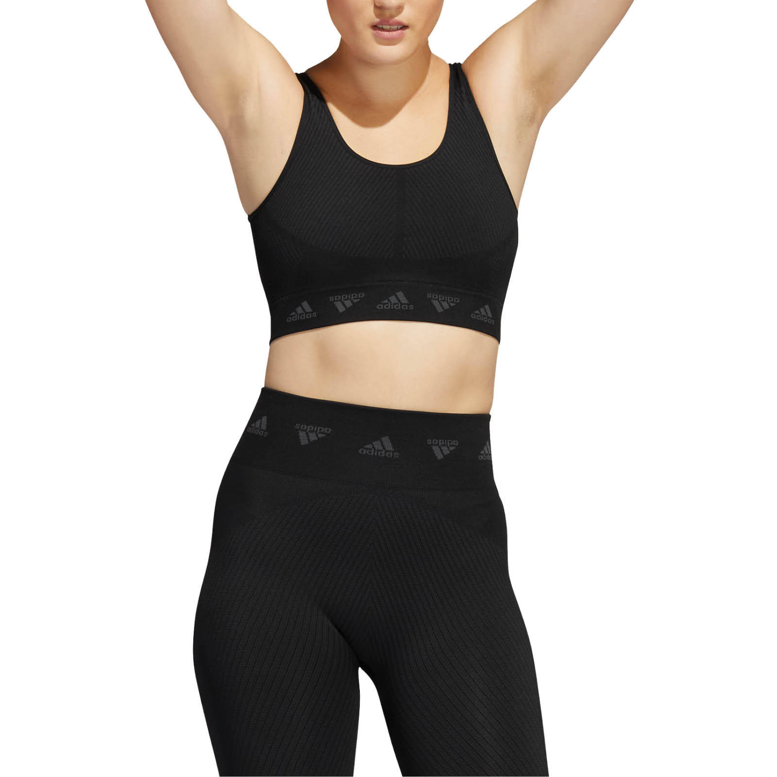 adidas - AEROKNIT BRA - BLACK/GREY SIX φωτογραφία