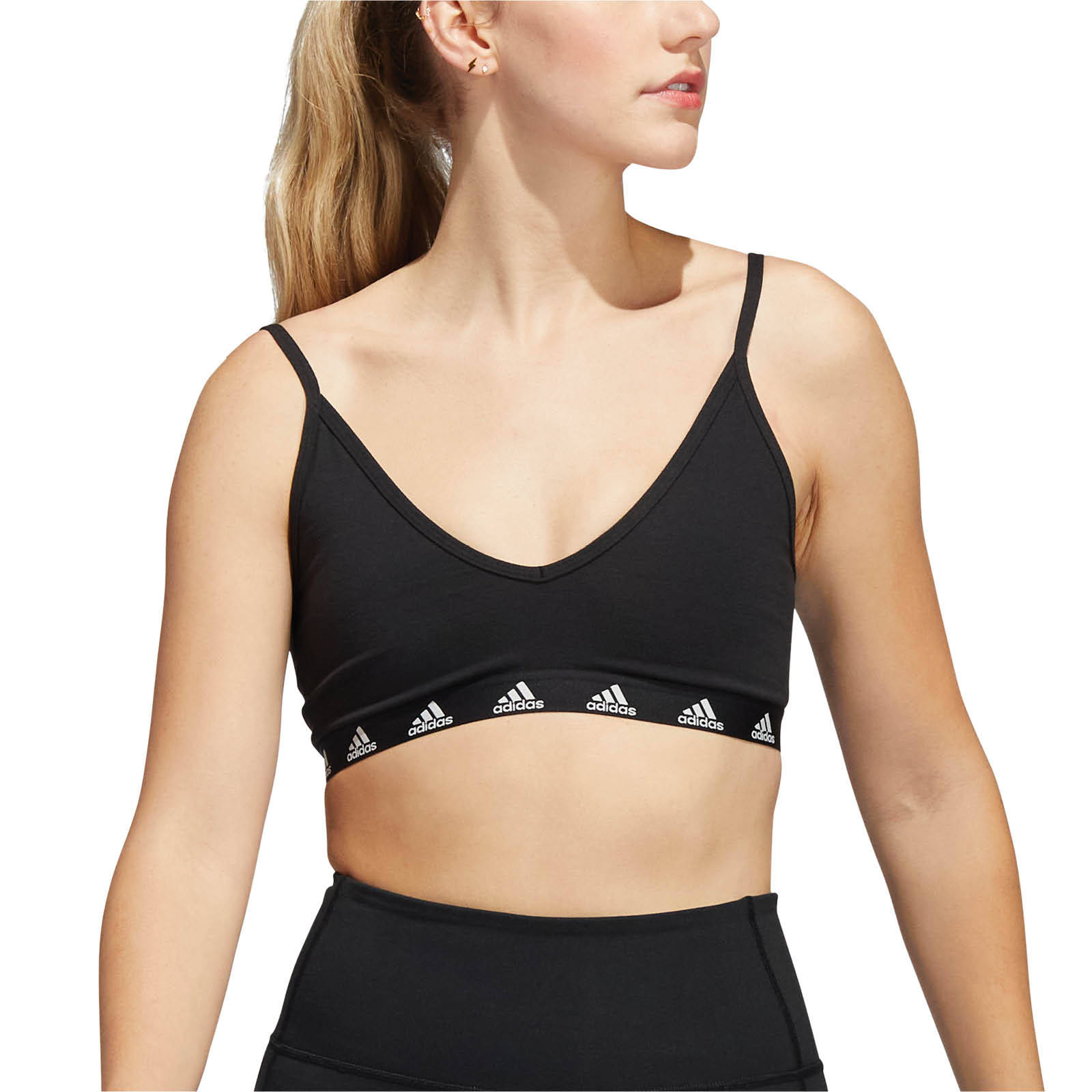 adidas - PUREB LS BRA - BLACK/WHITE φωτογραφία