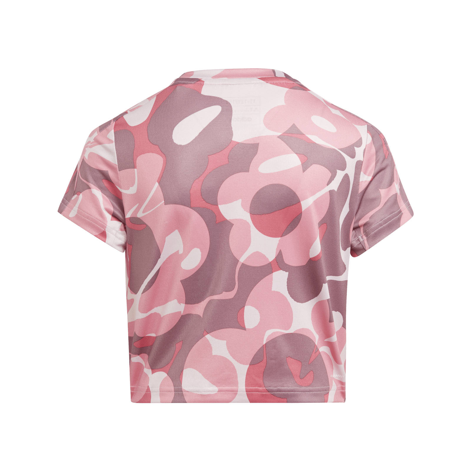 adidas - Essentials AEROREADY Seasonal Print Crop Tee Kids - WONORC/PNKFUS/BLIPNK φωτογραφία