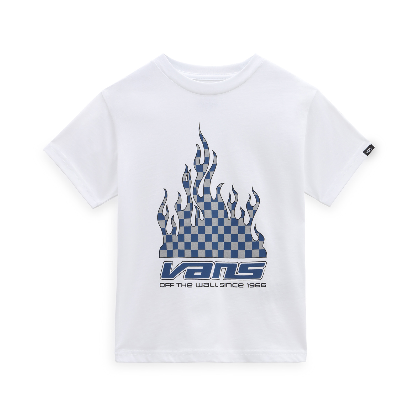 Vans - REFLECTIVE CHECKERBOARD FLAME SS - WHITE