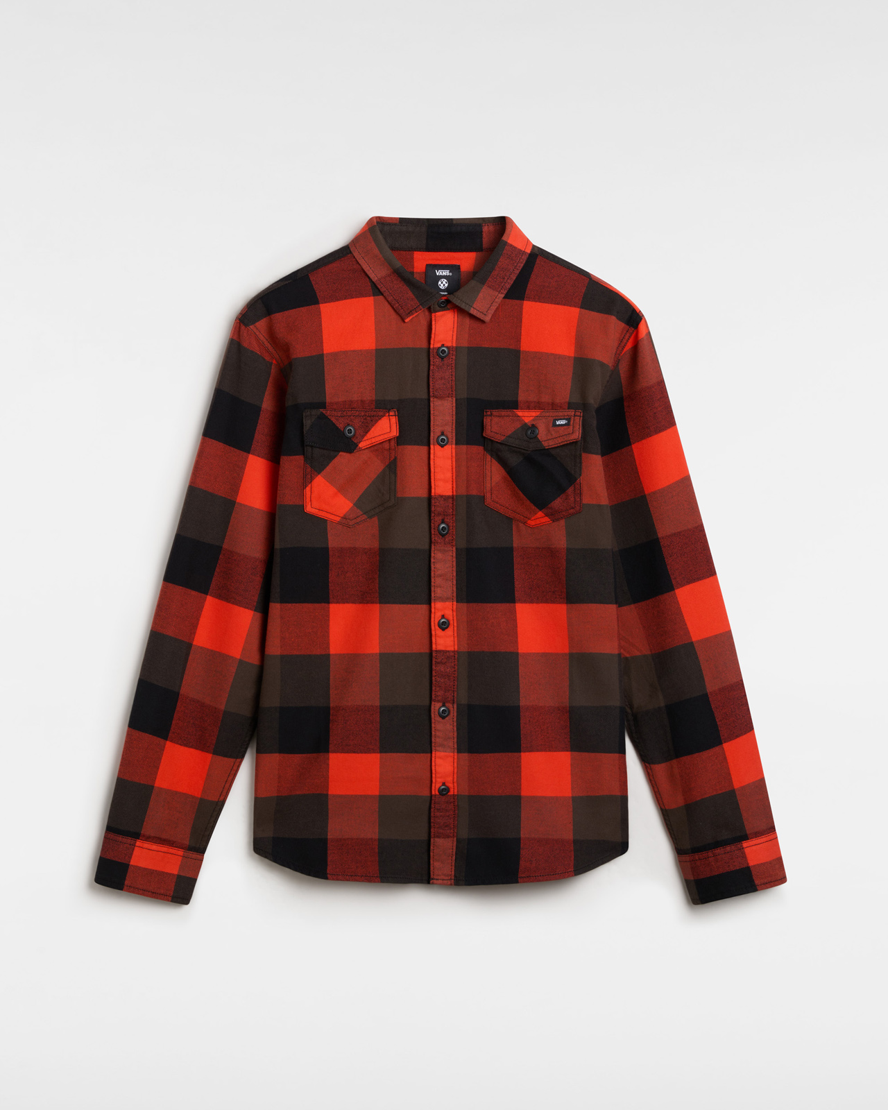 Vans Vans - BOX FLANNEL CLASSIC LS - BLACK/FIESTA