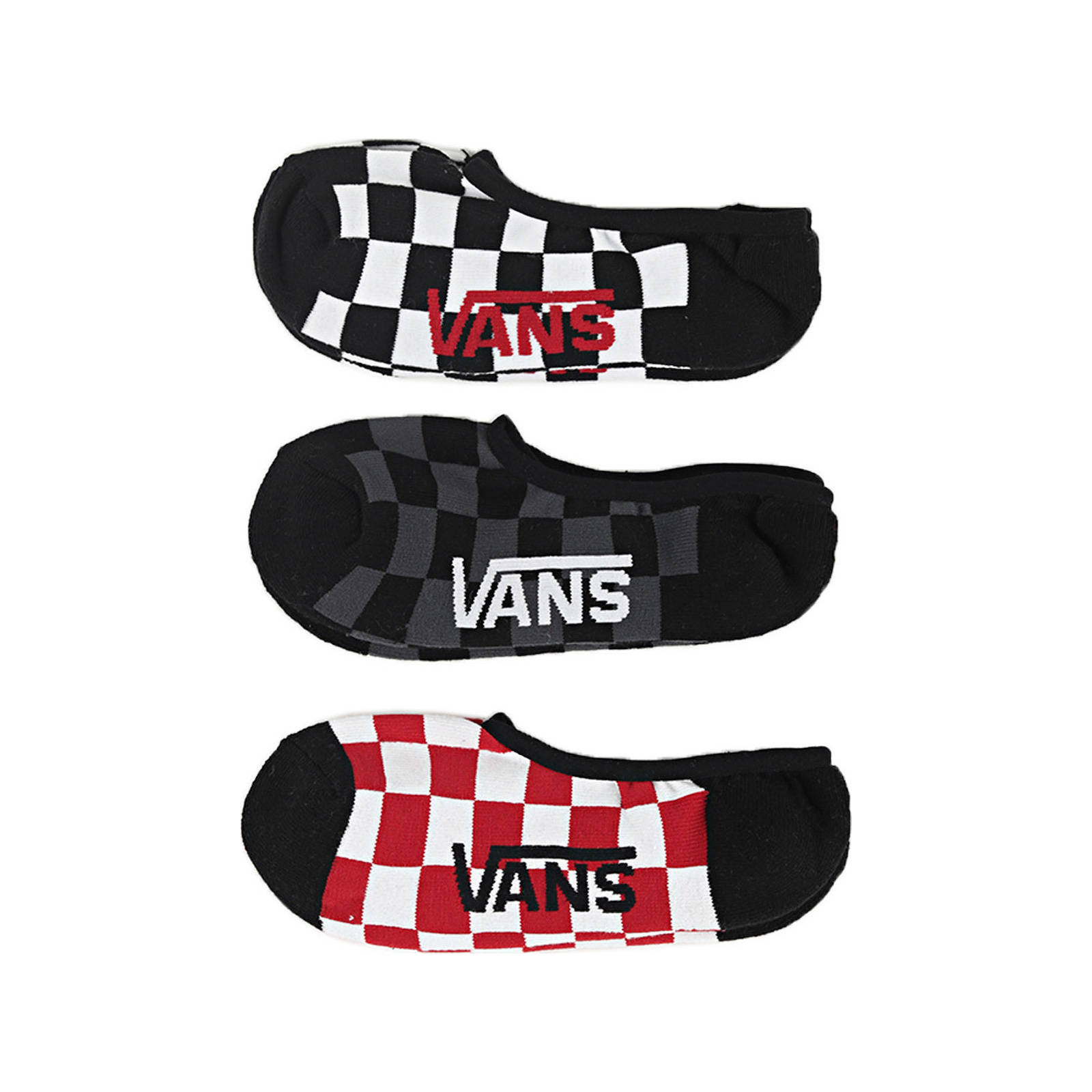 Vans Vans - CLASSIC SUPER NO SHOW (9.5-13, 3PK) - RED-WHITE CHECK