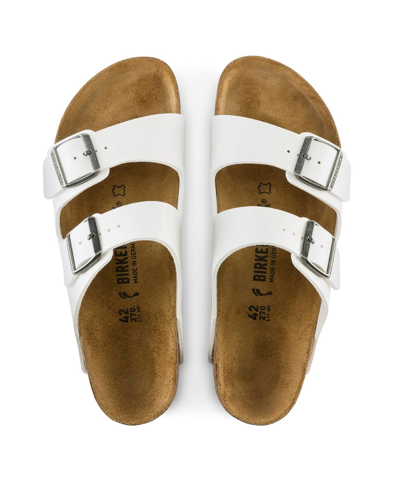 Birkenstock Birkenstock - SYNTHETICS ARIZONA BF WHITE NARROW - WHITE