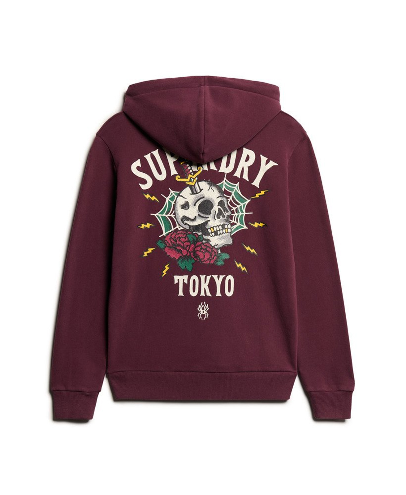 Superdry - TATTOO BACK GRAPHIC LOOSE HOOD ΦΟΥΤΕΡ ΑΝΔΡ - FIG PURPLE φωτογραφία