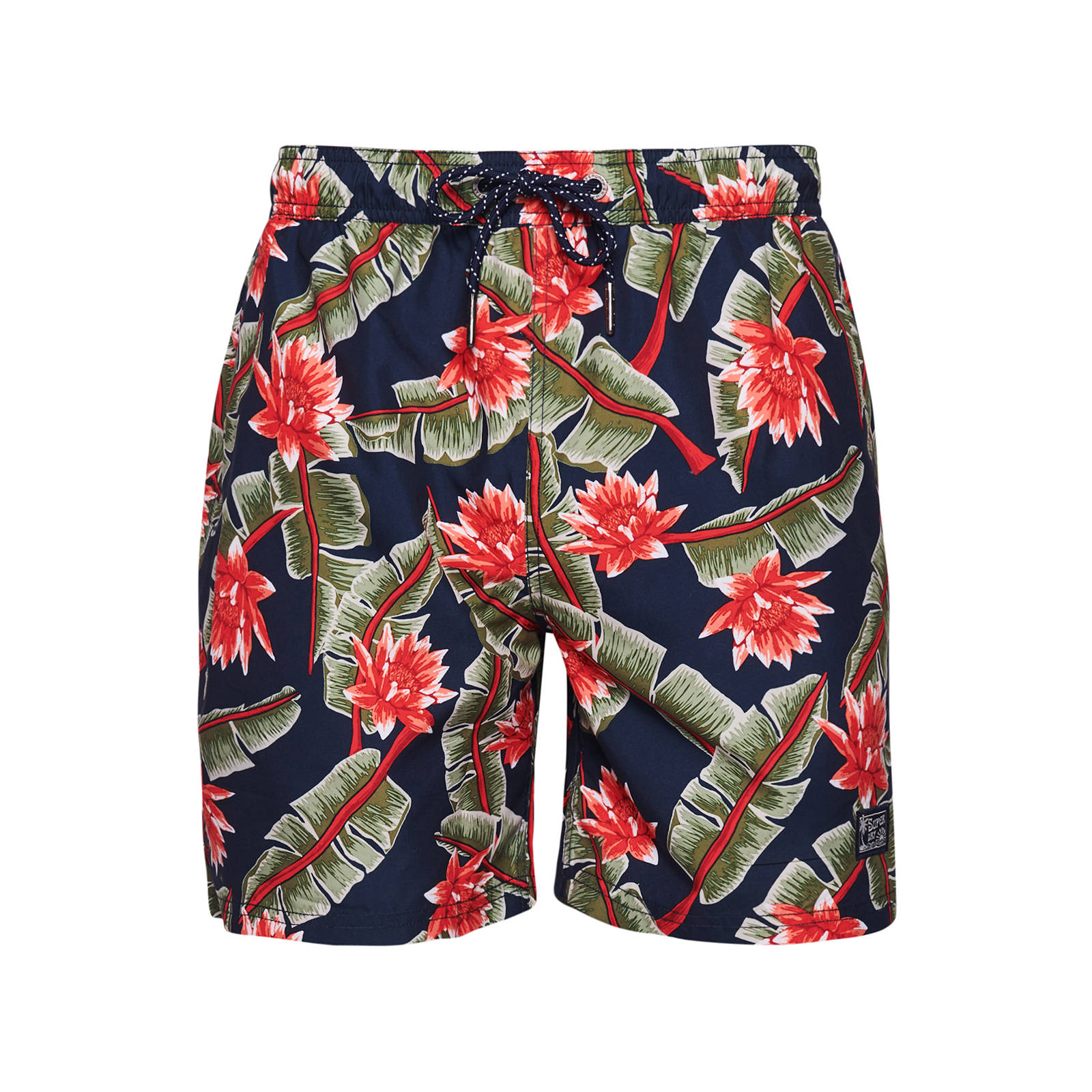 Superdry Superdry - VINTAGE HAWAIIAN SWIMSHORT - BANANA LEAF NAVY