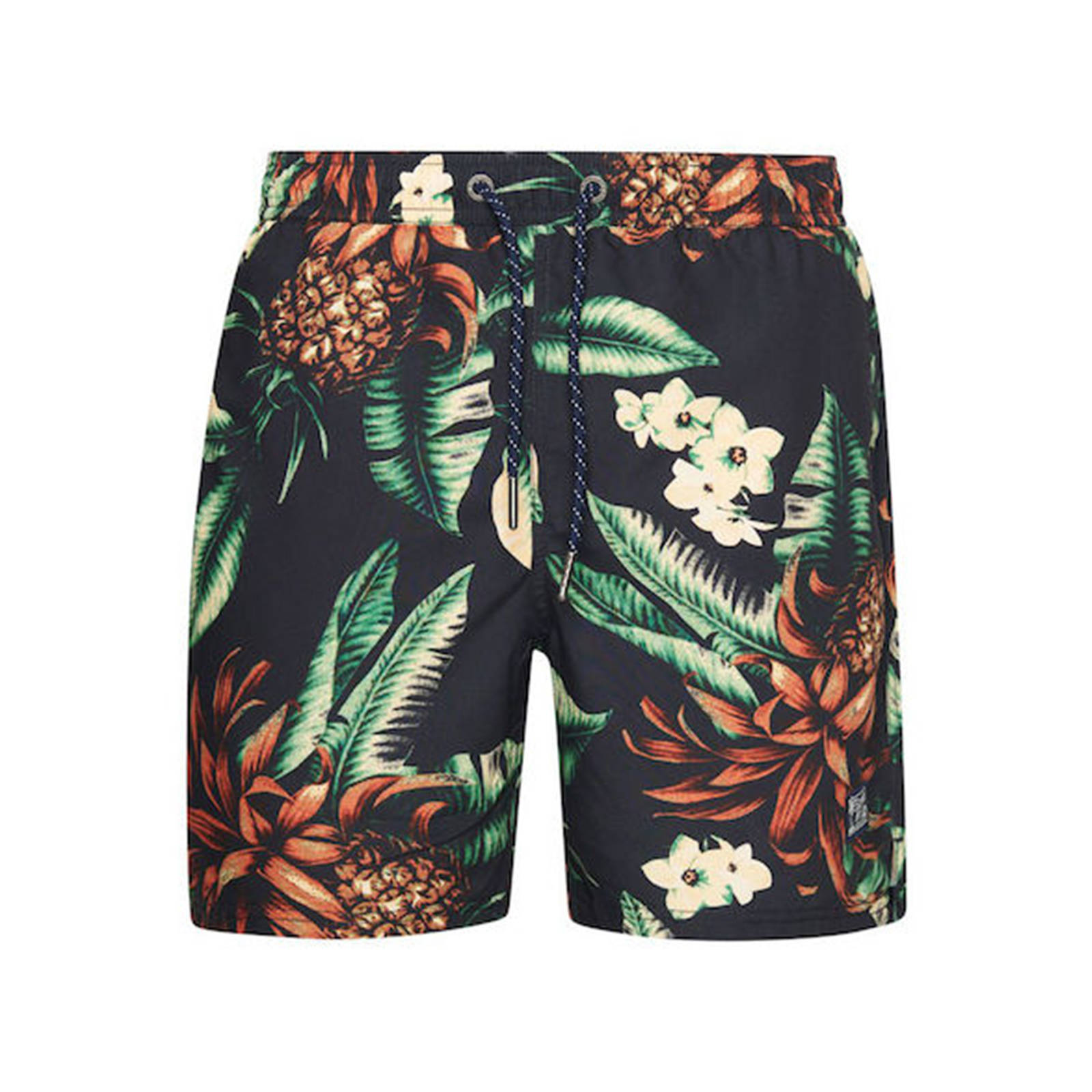 Superdry Superdry - VINTAGE HAWAIIAN SWIMSHORT - BLACK PINEAPPLES