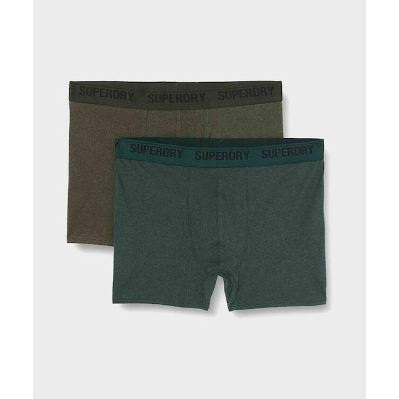 Superdry - BOXER MULTI DOUBLE PACK - OLIVE/ENAMEL