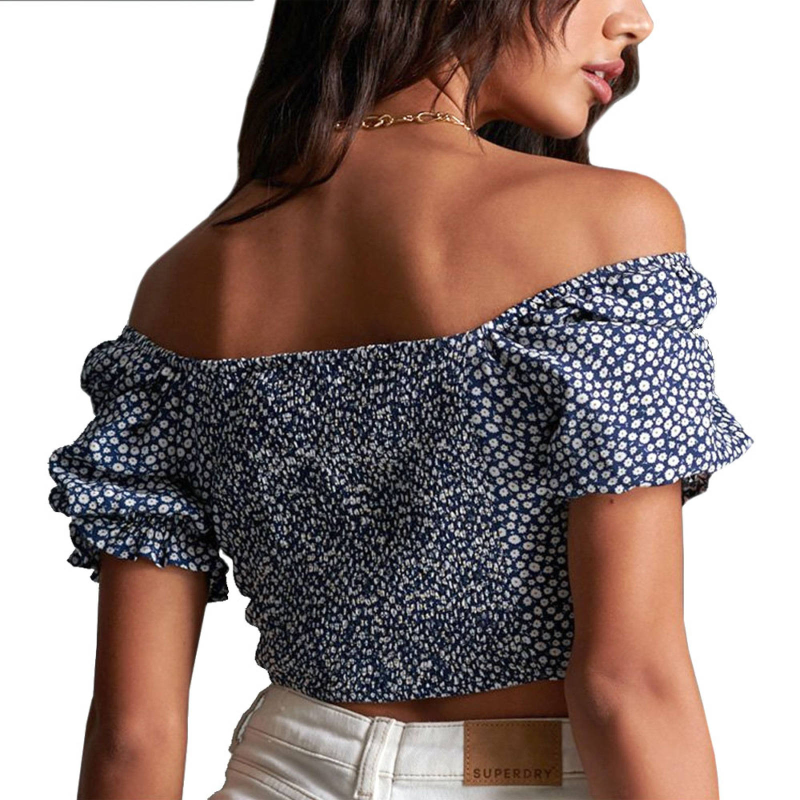 Superdry - D3 QUINCY SUMMER TOP - NAVY DITSY φωτογραφία
