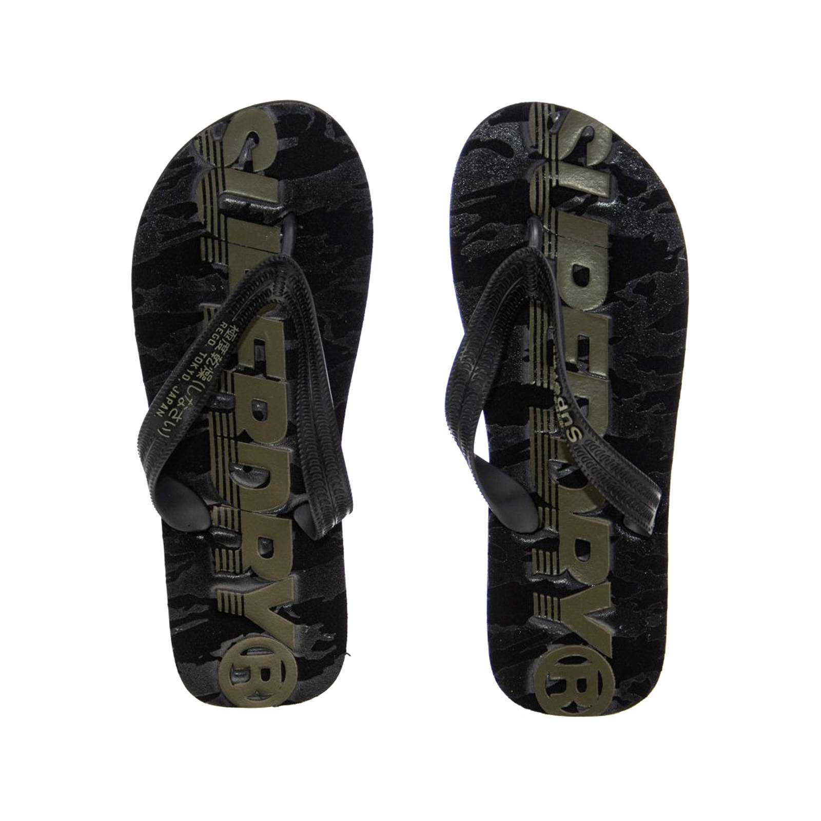 Superdry - D3 SCUBA CAMO FLIP FLOP - BLACK CAMO Ανδρικά > Παπούτσια > Σαγιονάρες > Σαγιονάρα