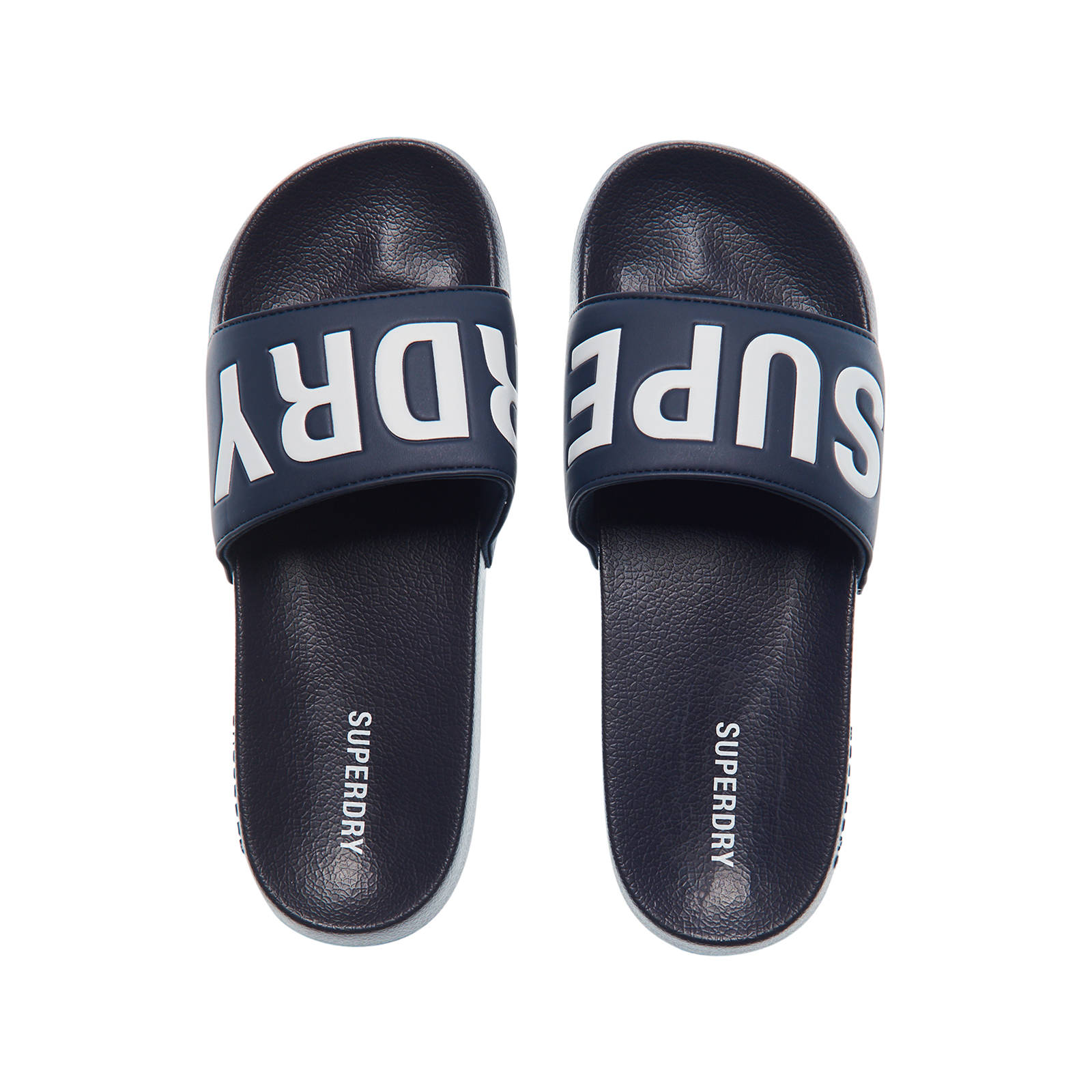 Superdry - SDCD CODE CORE POOL SLIDE - DEEP NAVY/OPTIC Ανδρικά > Παπούτσια > Παντόφλες > Παντόφλα