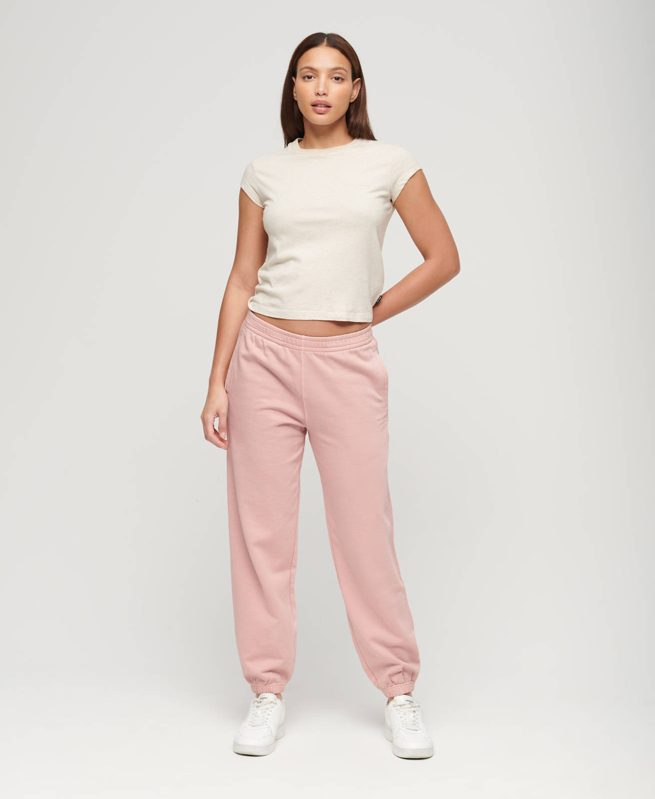 Superdry - EMBROIDERED BOYFRIEND JOGGER - VINTAGE BLUSH PINK φωτογραφία