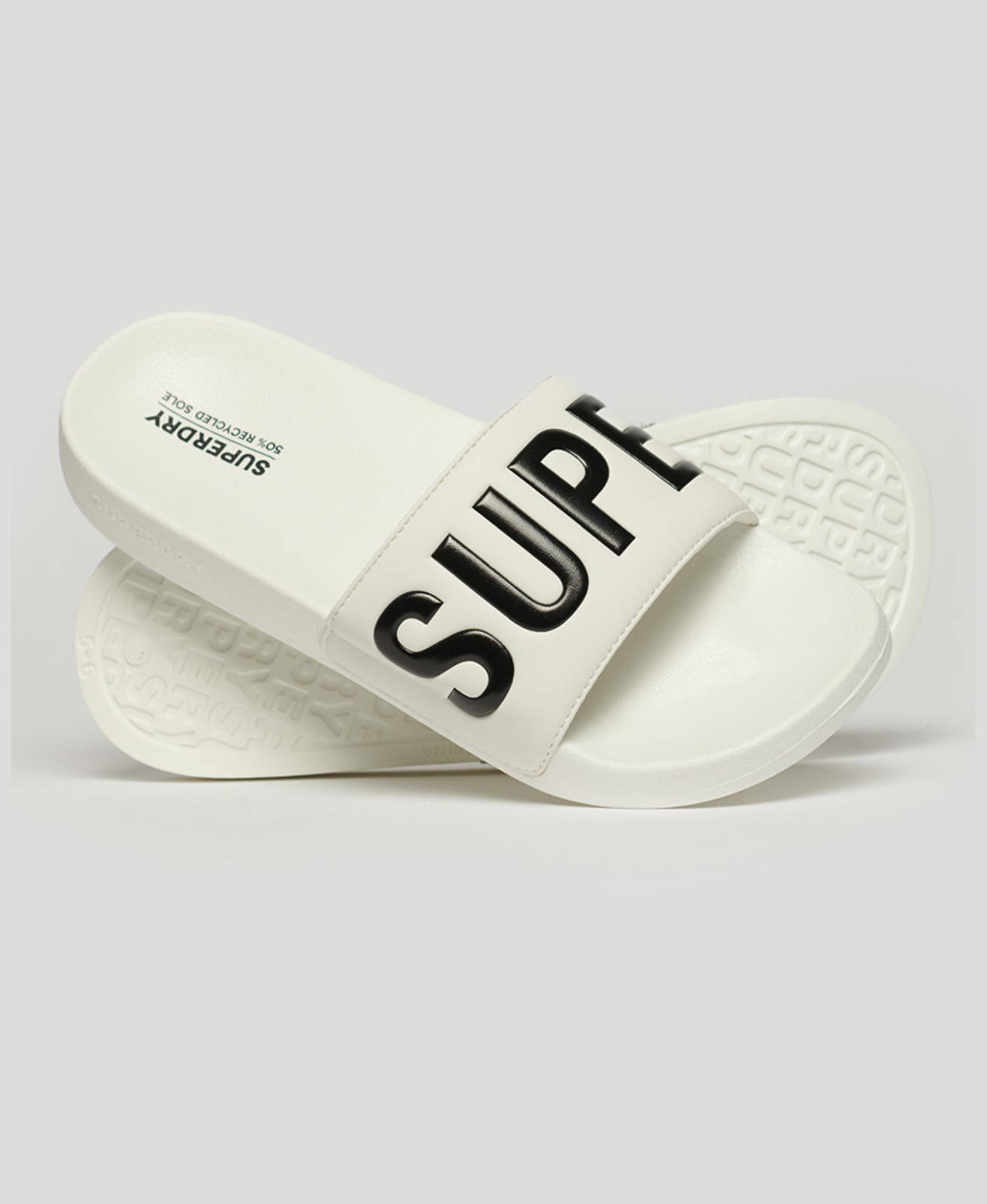  Superdry - SDRY CORE VEGAN POOL SLIDE ΠΑΝΤΟΦΛΑ ΓΥΝΑΙΚΕΙΑ - OPTIC/BLACK 2025