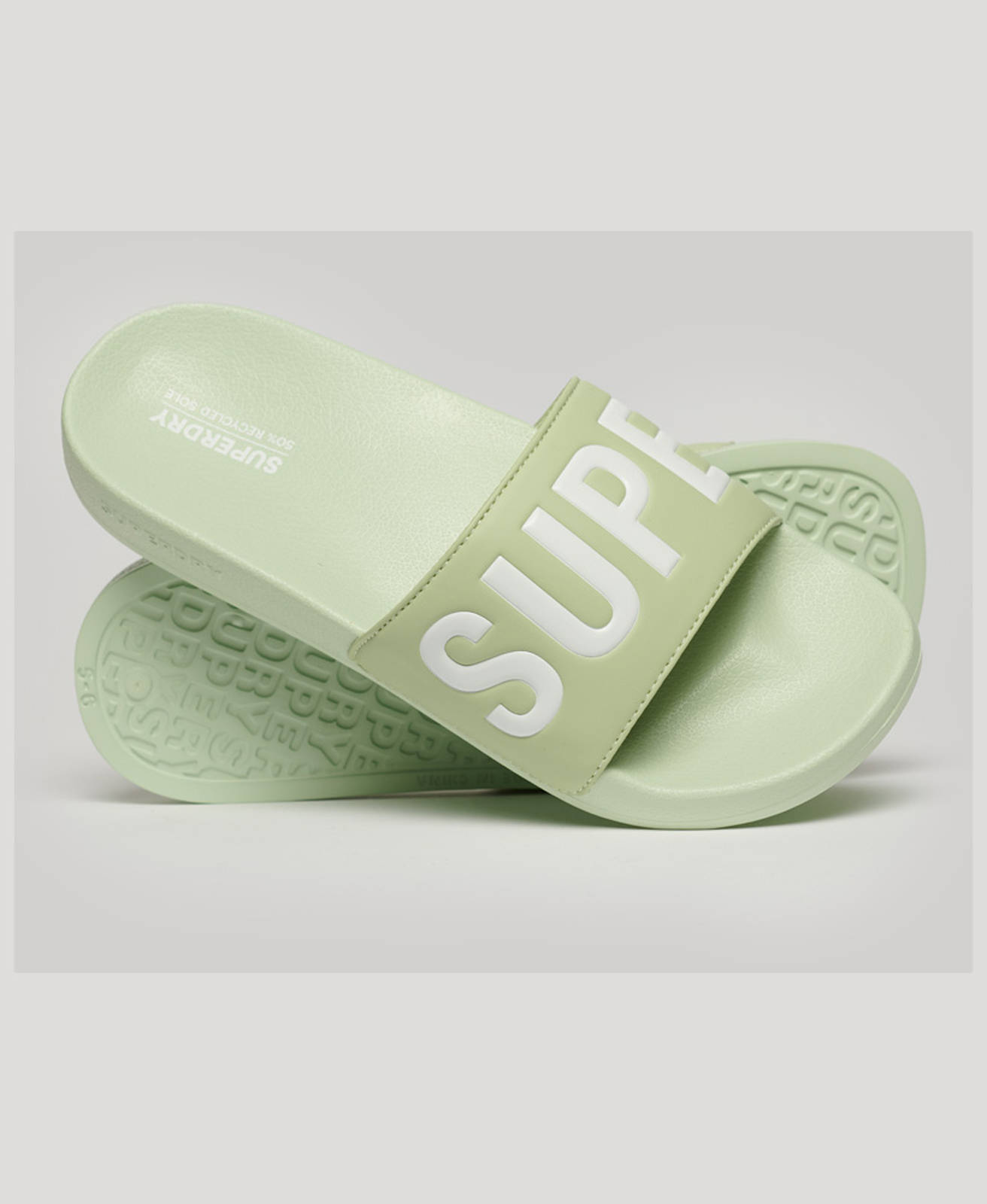  Superdry - SDRY CORE VEGAN POOL SLIDE ΠΑΝΤΟΦΛΑ ΓΥΝΑΙΚΕΙΑ - TENDER GREENS/OPTIC 2025