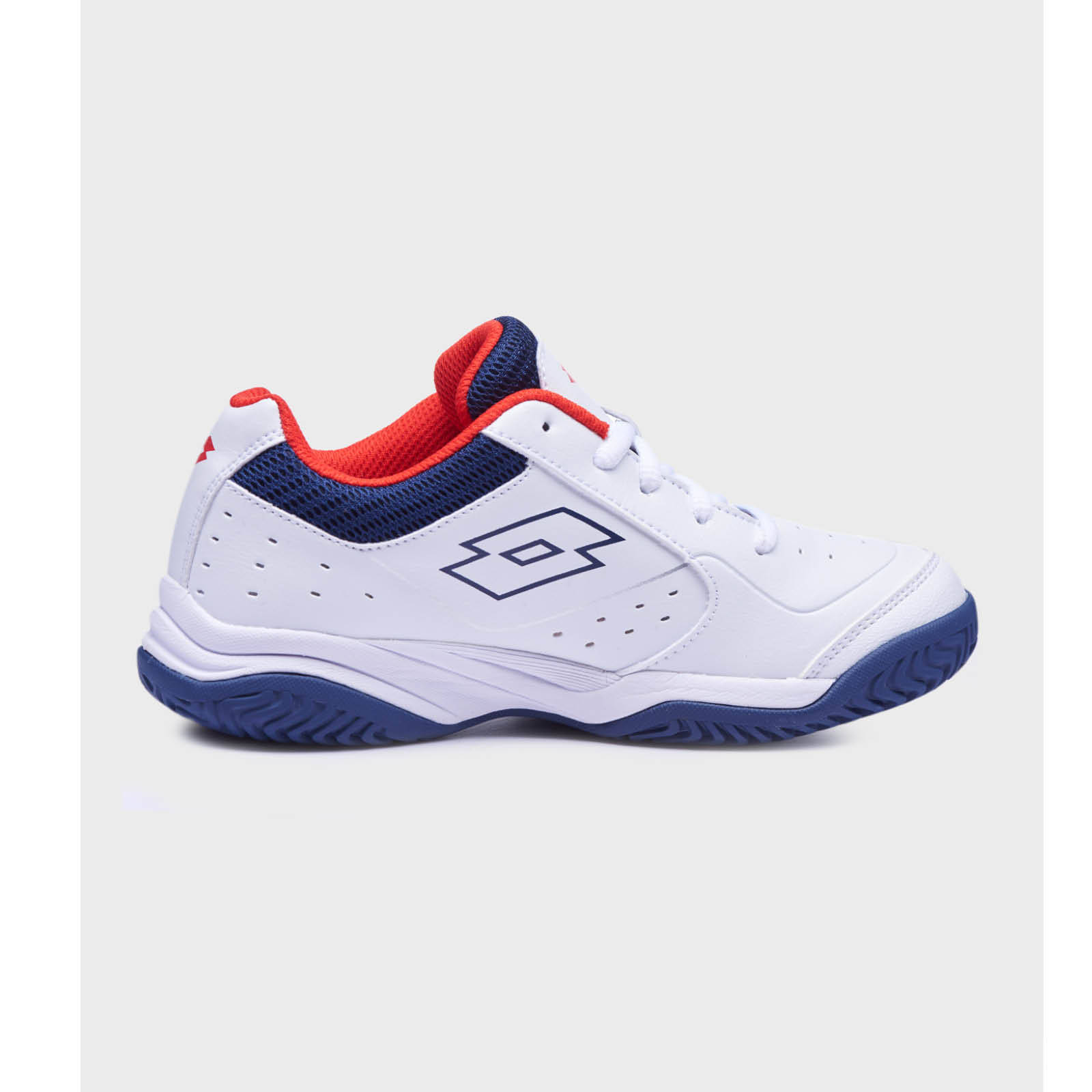 Lotto – SPACE 600 II ALR JR – ALL WHITE/RED POPPY/NAVY BLUE