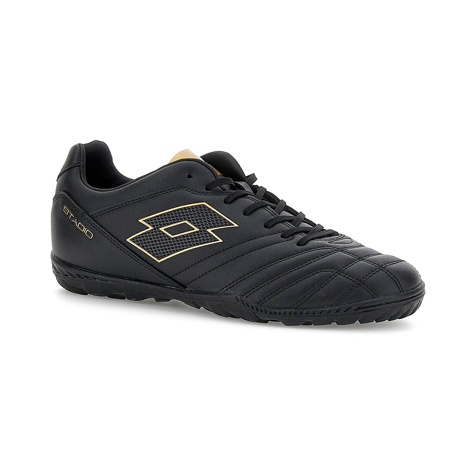 Lotto – STADIO 705 TF – ALL BLACK/LIGHT PLATINO