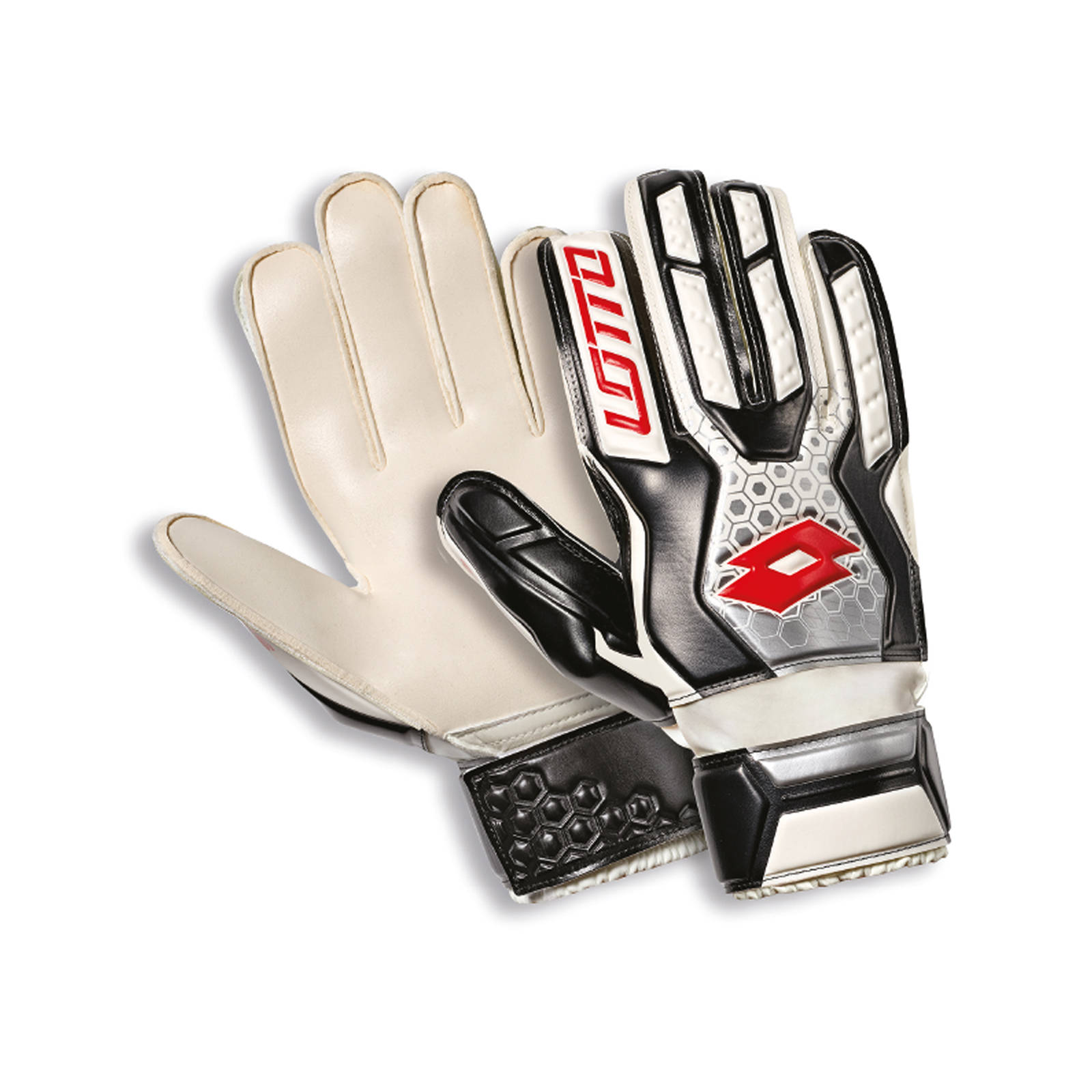 Lotto - GLOVE GK SPIDER 800 - ALL WHITE/CLIFF RED/ALL BLACK