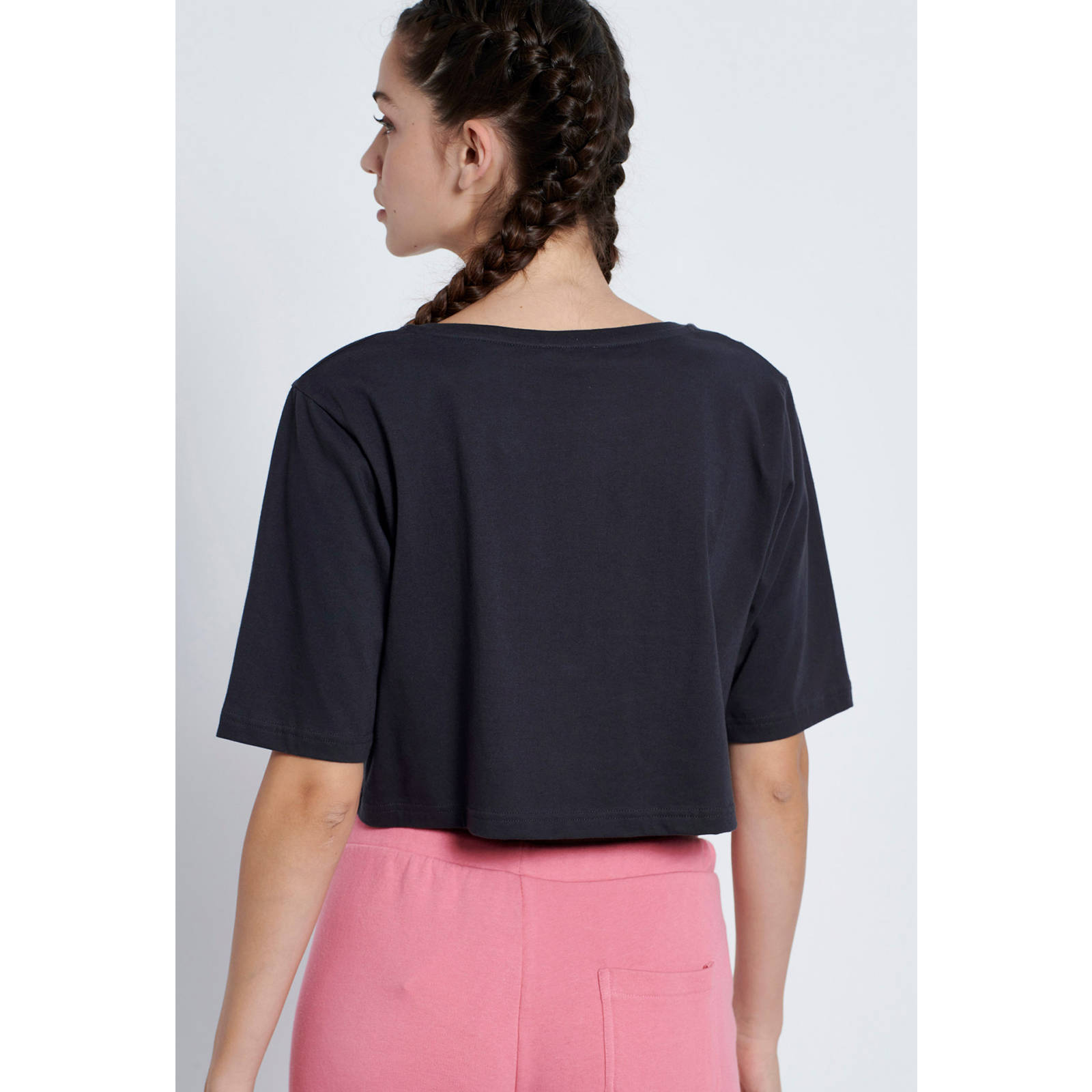 Body Talk - BDTKW CROPPED TSHIRT 2/4 SLV - COAL φωτογραφία