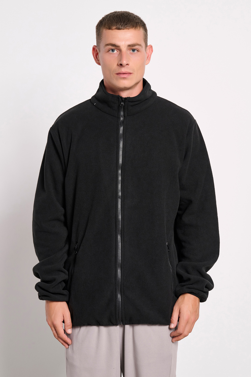 Body Talk Body Talk - Ανδρική Fleece ζακέτα ζιβάγκο - BLACK