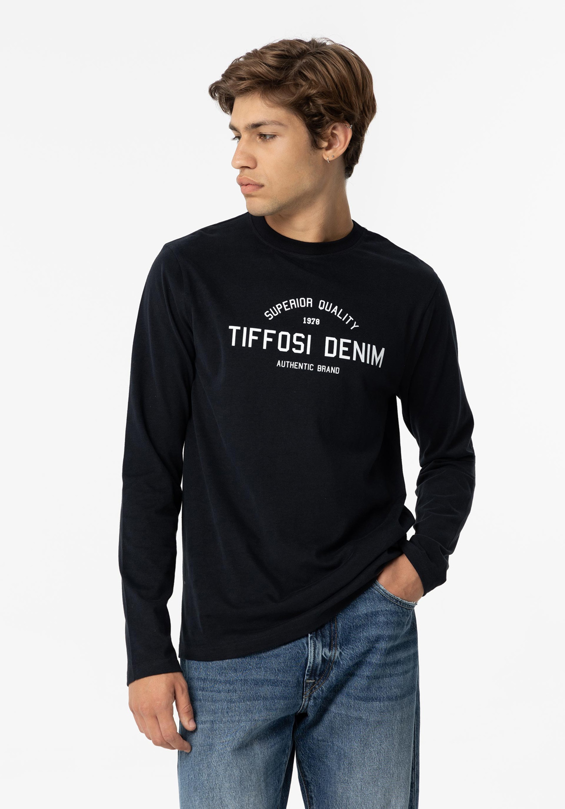 Tiffosi - ΜΠΛΟΥΖΑ Τ-SHIRT  Μ/Μ - 790 Azul φωτογραφία