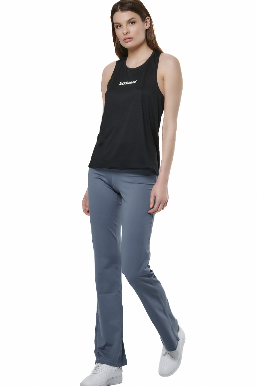 Body Action - WOMEN'S HIGH WAISTED WIDE-LEG LEGGINGS - CHINA BLUE φωτογραφία