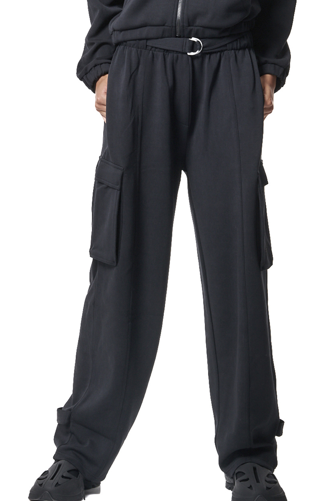 Body Action Body Action - WOMEN'S MODAL CARGO TROUSERS - BLACK