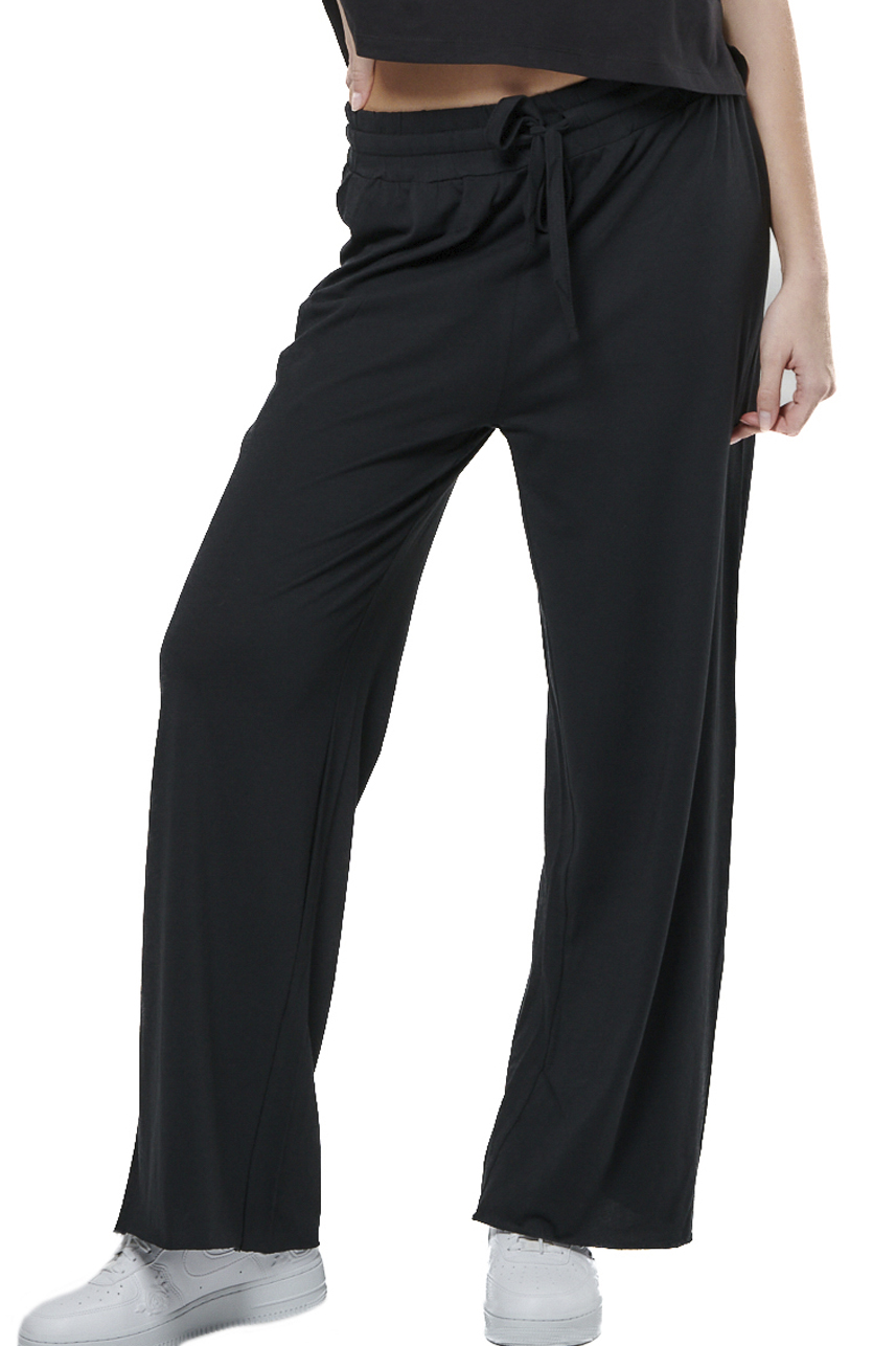 Body Action Body Action - WOMEN'S WIDE-LEG PANTS - BLACK