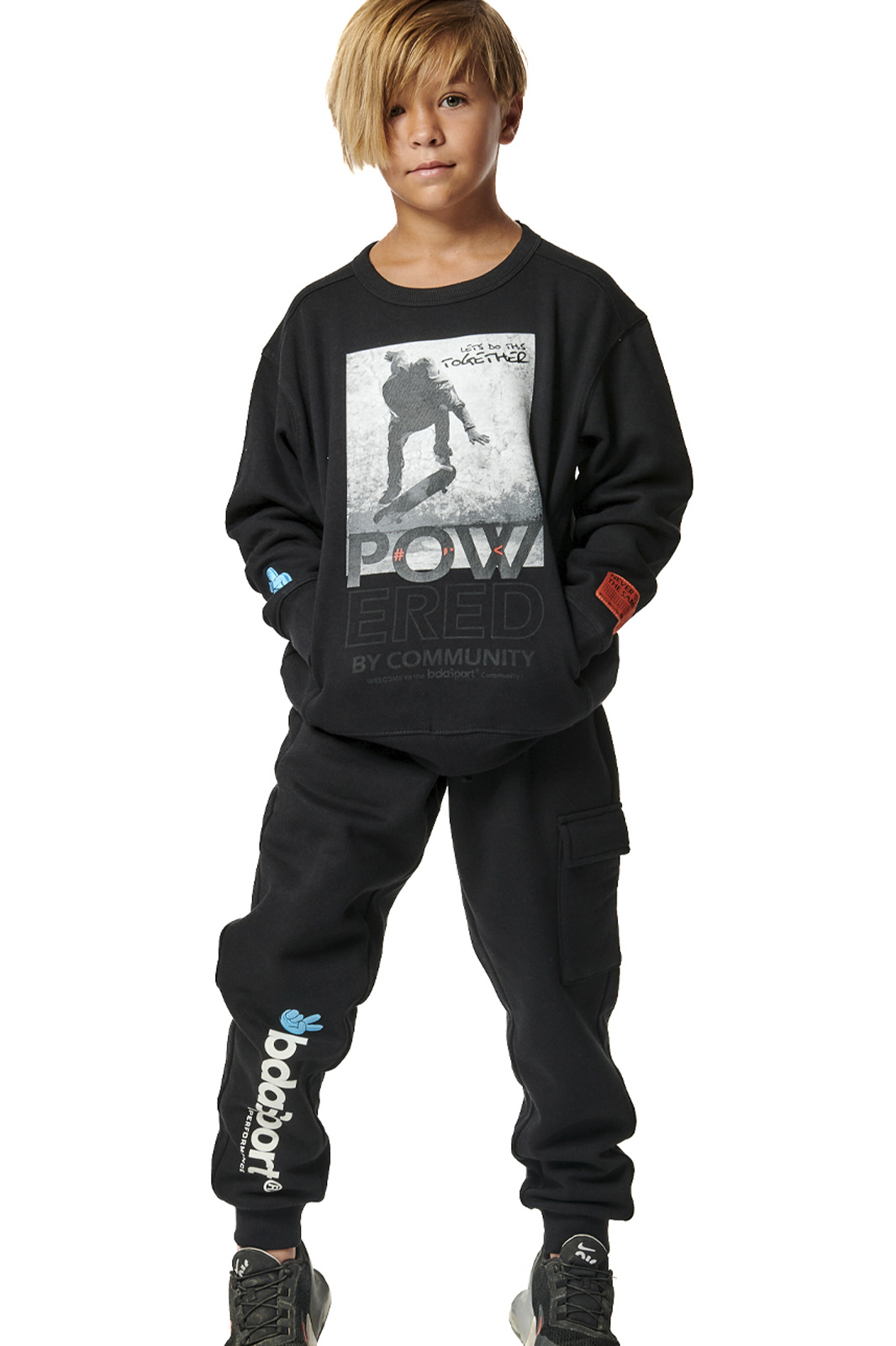 Body Action - BOY'S JOGGING PANTS - BLACK φωτογραφία