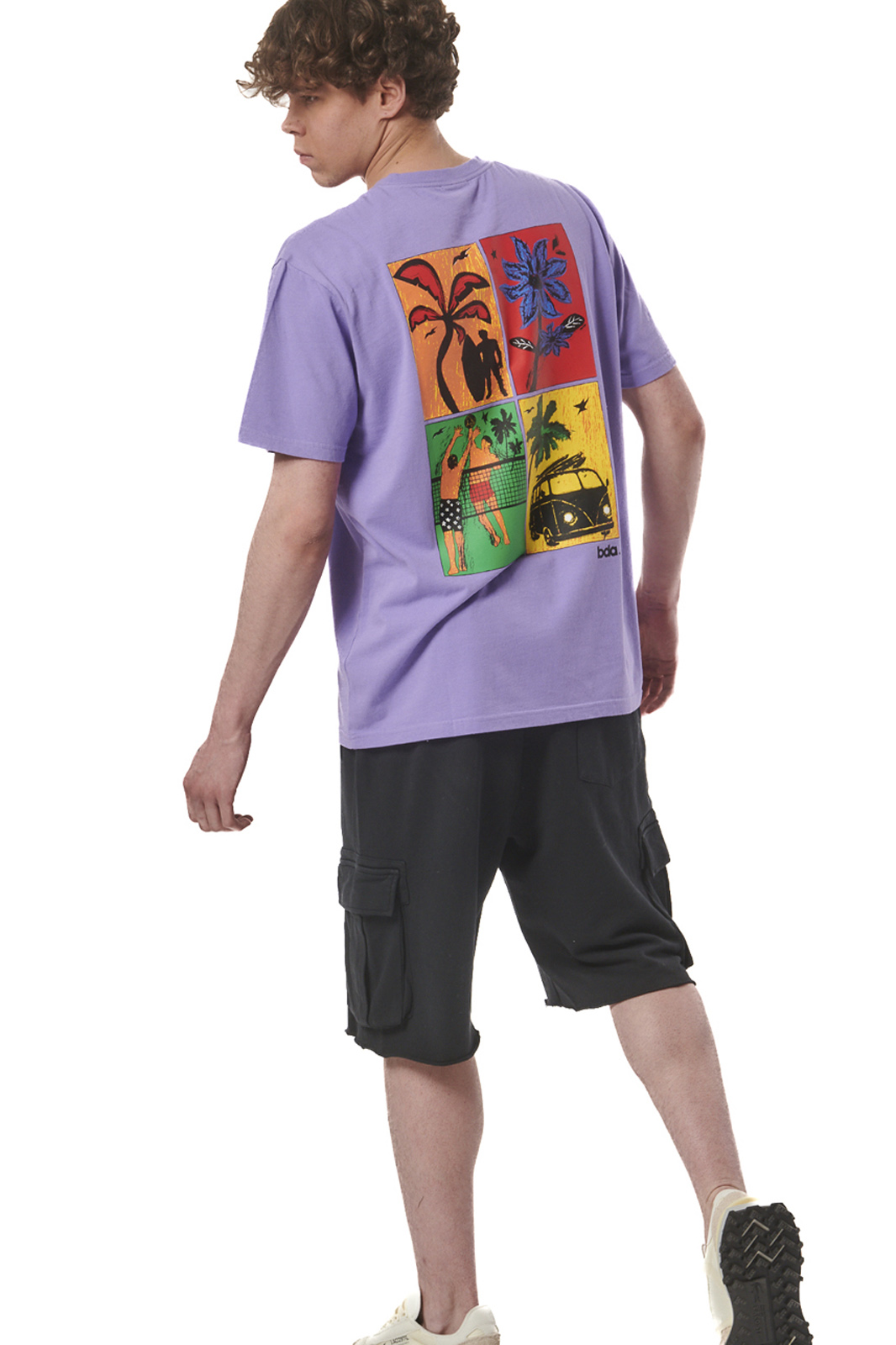 Body Action - MEN'S NATURAL DYE CARGO BERMUDA - BLACK φωτογραφία