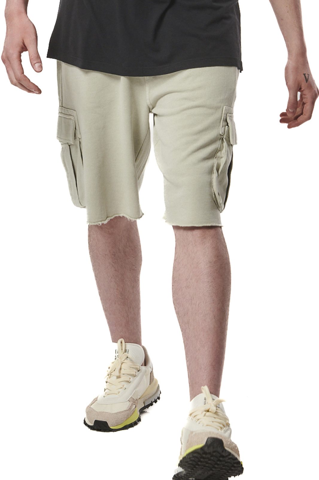 Body Action Body Action - MEN'S NATURAL DYE CARGO BERMUDA - QUIET GREY