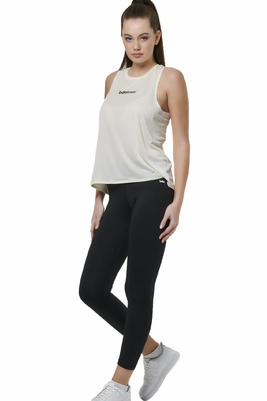Body Action - WOMEN'S TRAINING TANK TOP - CREAM ECRU φωτογραφία