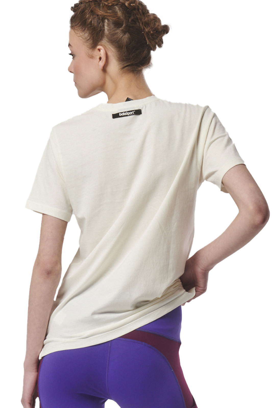 Body Action - WOMEN'S SHORT SLEEVES GRAPHIC T-SHIRT - OFF WHITE φωτογραφία