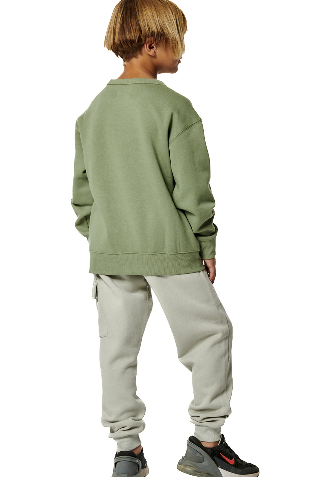 Body Action - BOY'S ROUND NECK SWEATSHIRT - SPRAY GREEN φωτογραφία