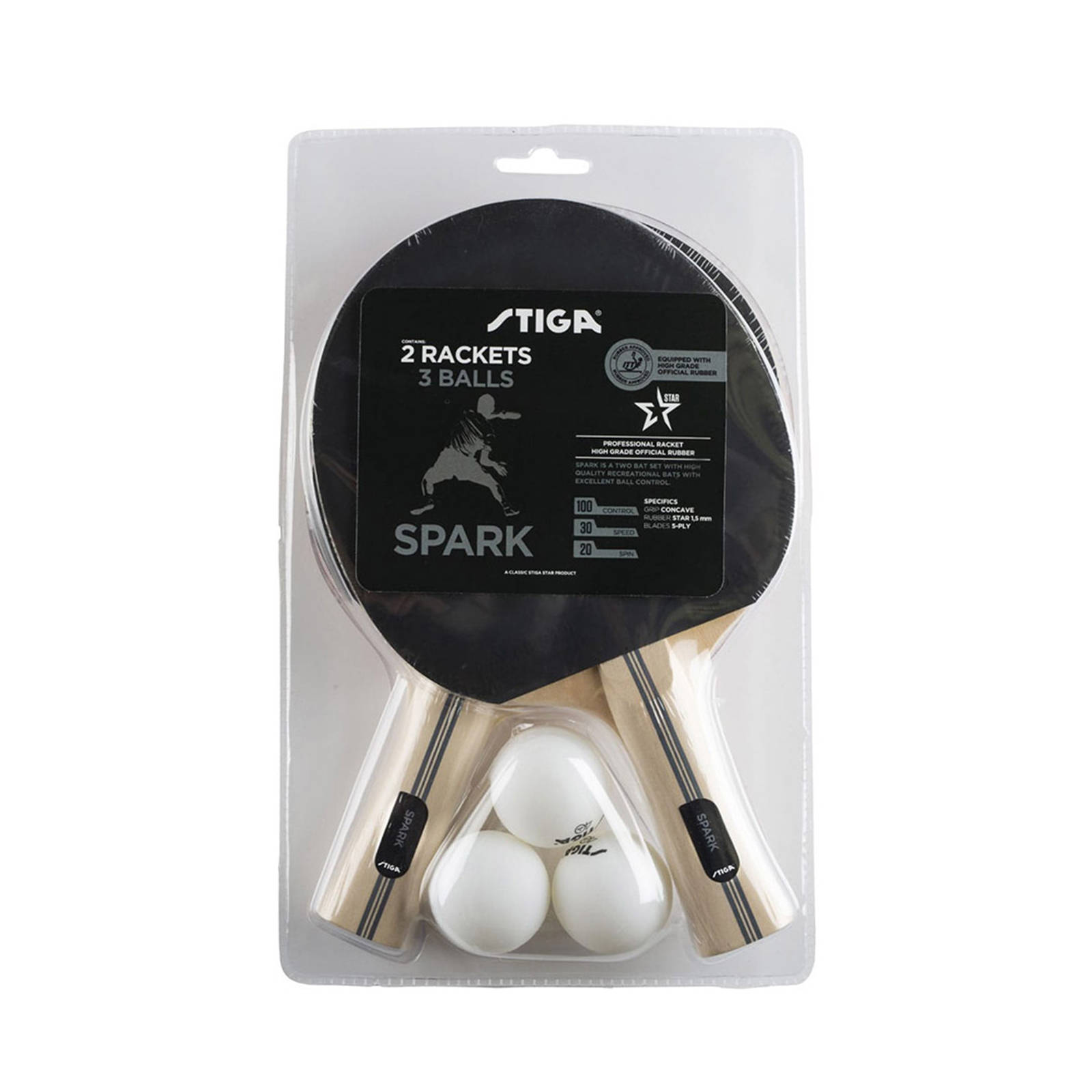 Stiga Stiga - SET SPARK 2 BATS AND 3 BALLS - PING PONG