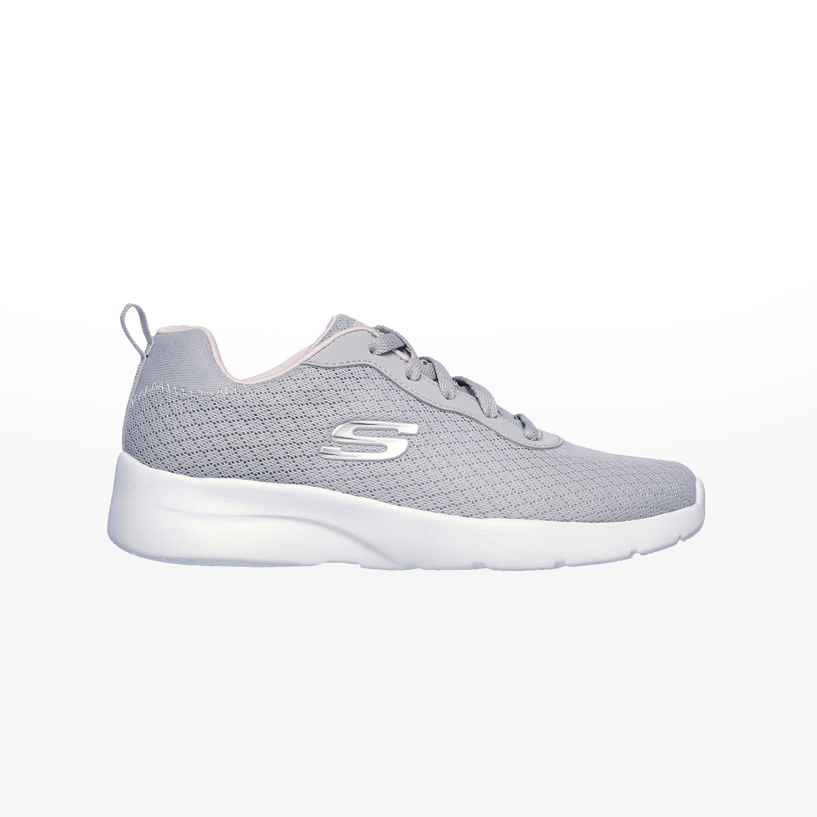 Skechers Skechers - DIAMOND MESH LACE UP W/ MEMORY - ΓΚΡΙ-ΡΟΖ