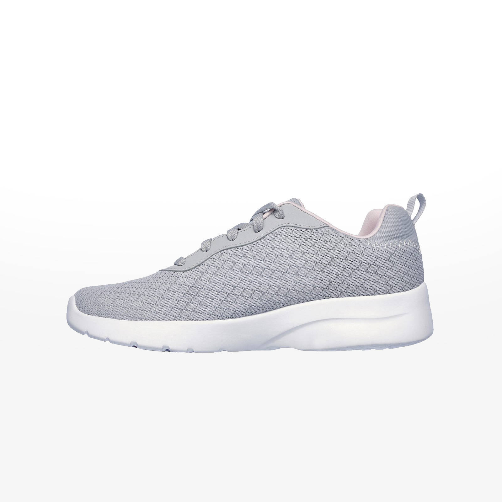 Skechers - DIAMOND MESH LACE UP W/ MEMORY - ΓΚΡΙ-ΡΟΖ φωτογραφία