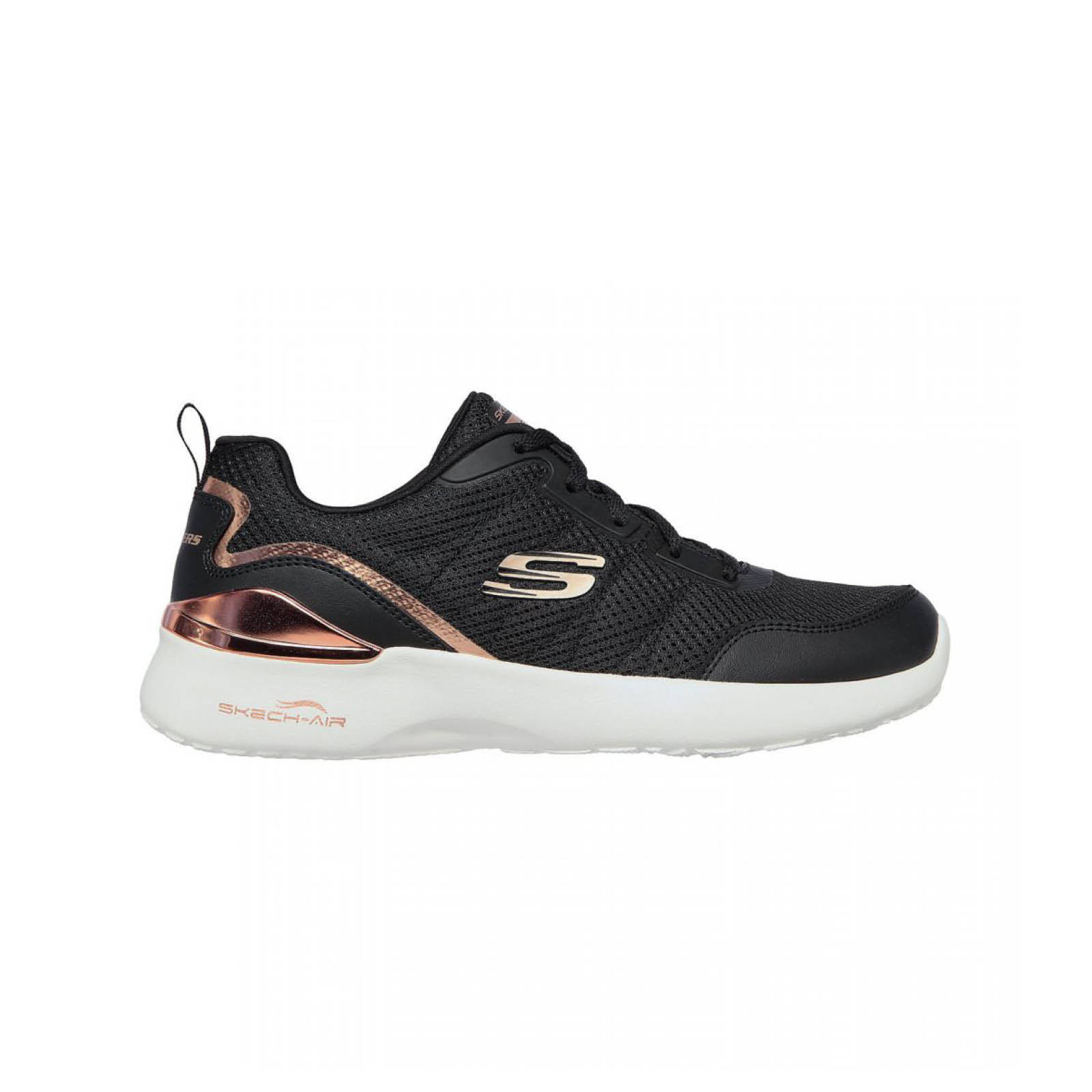 Skechers - SKECH-AIR DYNAMIGHT - ΜΑΥΡΟ-ΡΟΖ ΧΡΥΣΟ Γυναικεία > Παπούτσια > Αθλητικά > Παπούτσι Low Cut