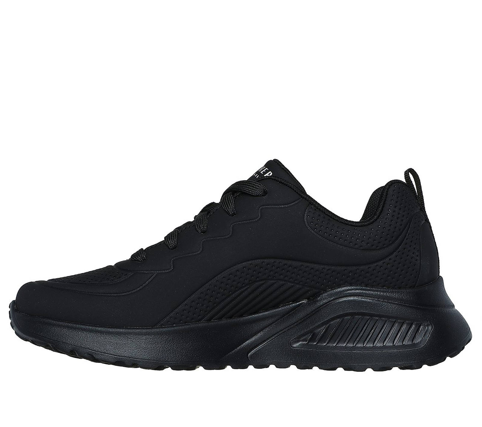Skechers - DEBOSS DURABUCK LACE UP FASHION SNEAKER - ΜΑΥΡΟ φωτογραφία