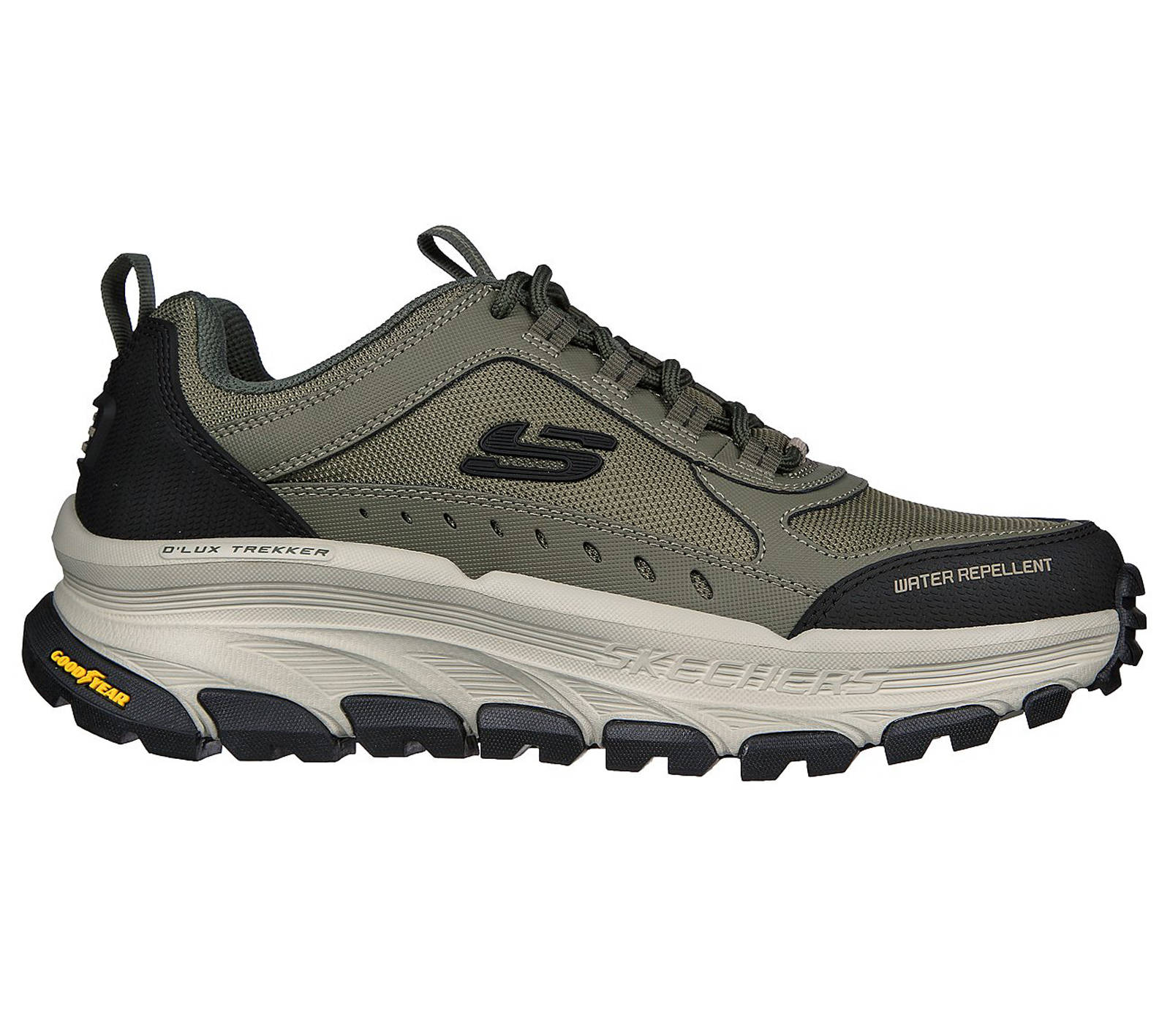 Skechers – OUTDOOR OVERLAY LACE UP SNEAKER W/ AIR-COOLED MEMORY FOAM – ΛΑΔΙ-ΜΟΥΛΤΙ
