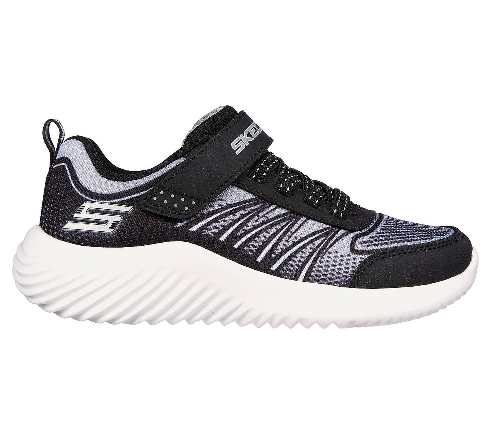 Skechers - BOUNDER - ΜΑΥΡΟ-ΑΣΗΜΙ