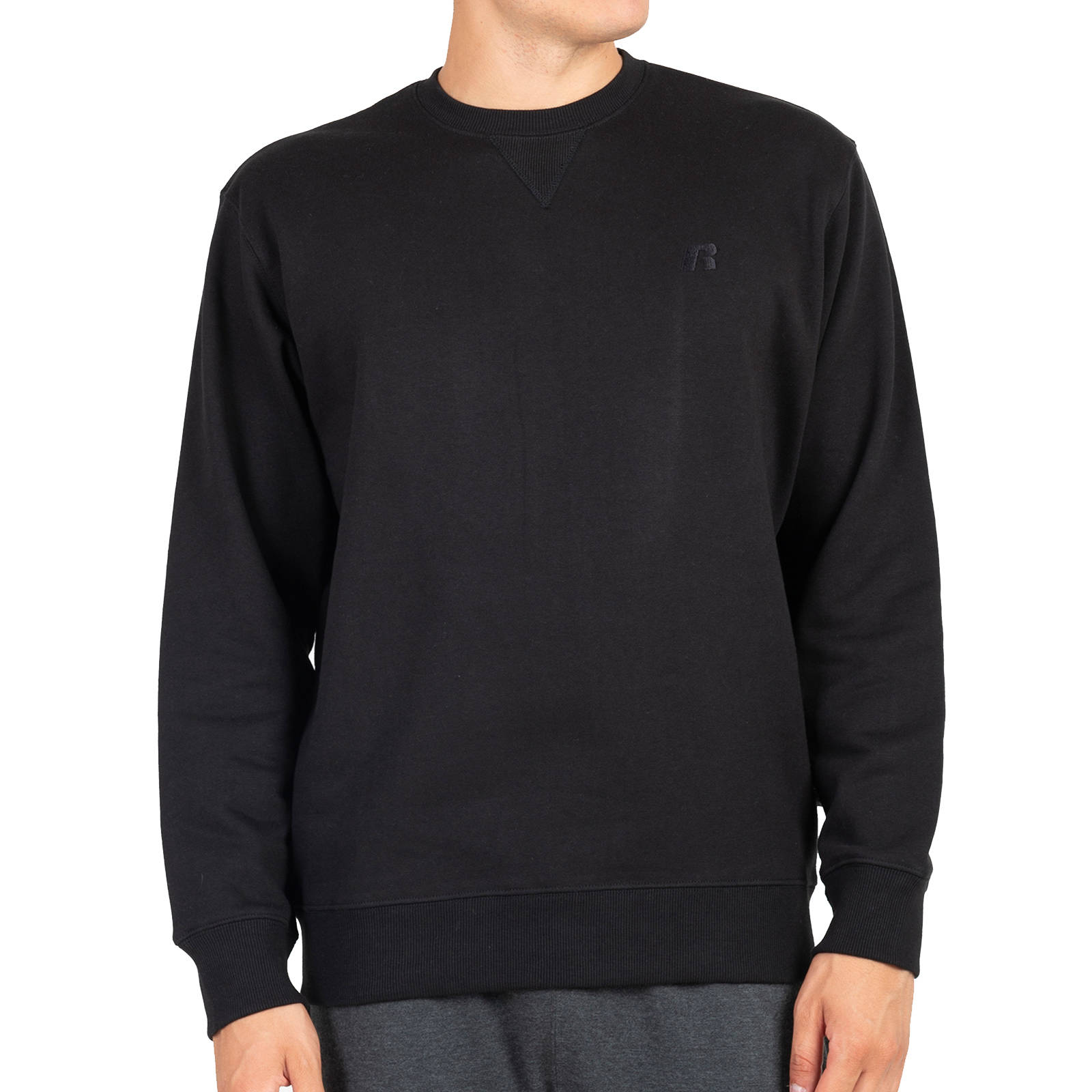 Russell Athletic - CREWNECK SWEATSHIRT - ΜΑΥΡΟ