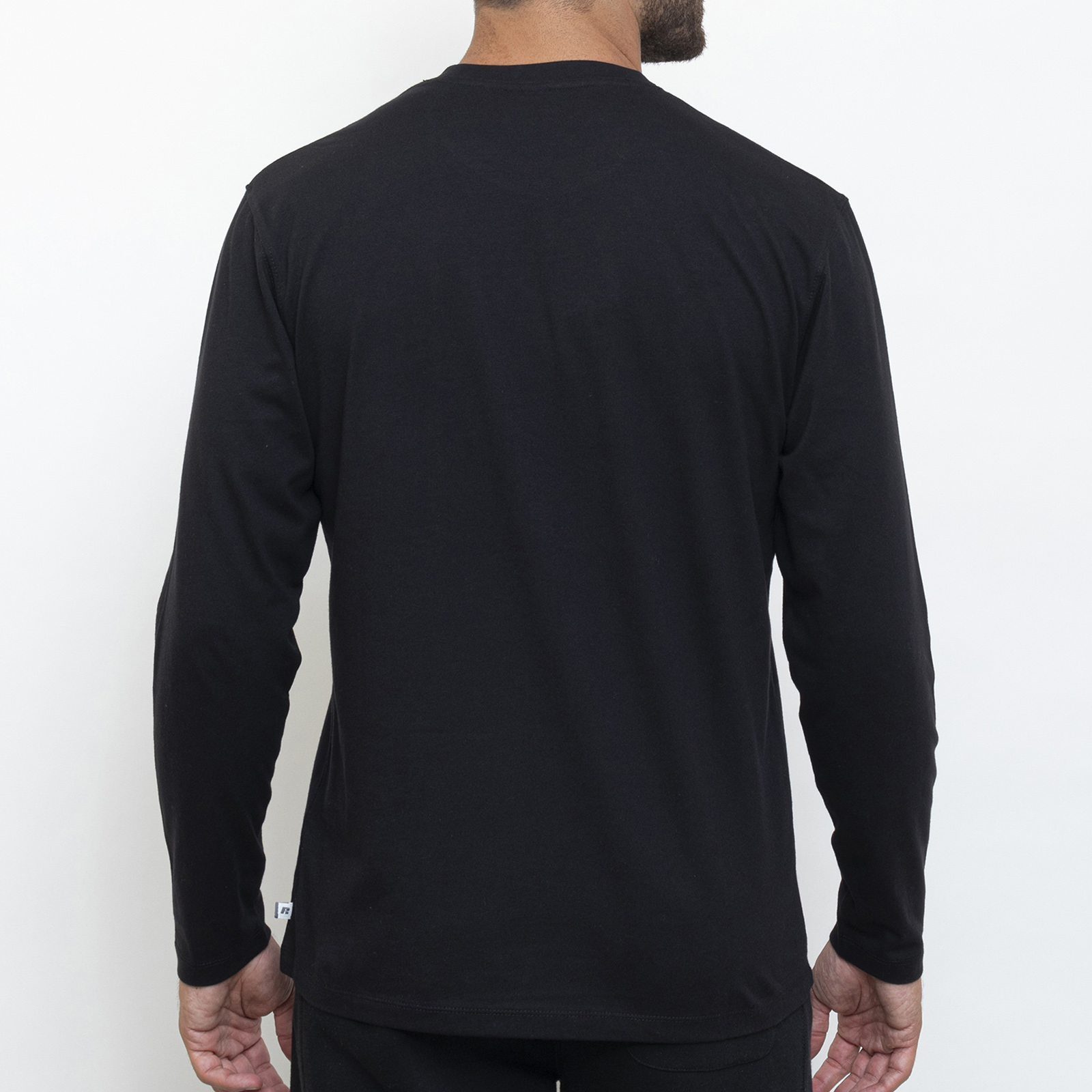 Russell Athletic - L/S CREWNECK TEE SHIRT - ΜΑΥΡΟ φωτογραφία