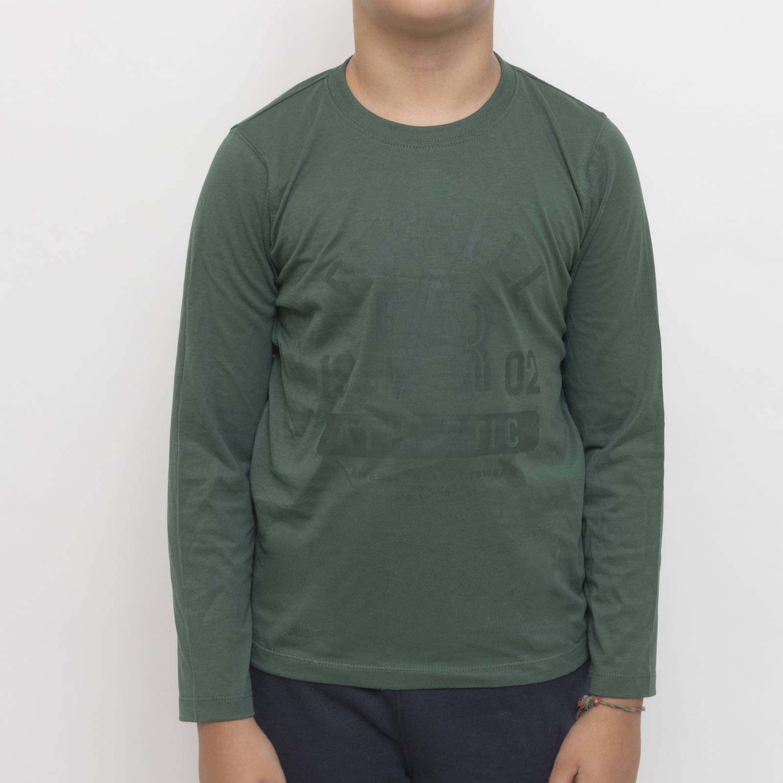 Russell Athletic Russell Athletic - L/S CREW NECK T-SHIRT - DARK GREEN