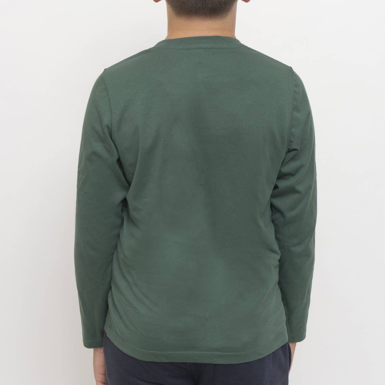 Russell Athletic - L/S CREW NECK T-SHIRT - DARK GREEN φωτογραφία