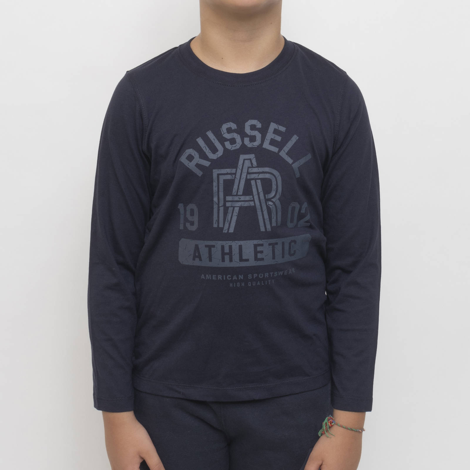 Russell Athletic Russell Athletic - L/S CREW NECK T-SHIRT - ΜΠΛΕ ΣΚΟΥΡΟ/NAVY