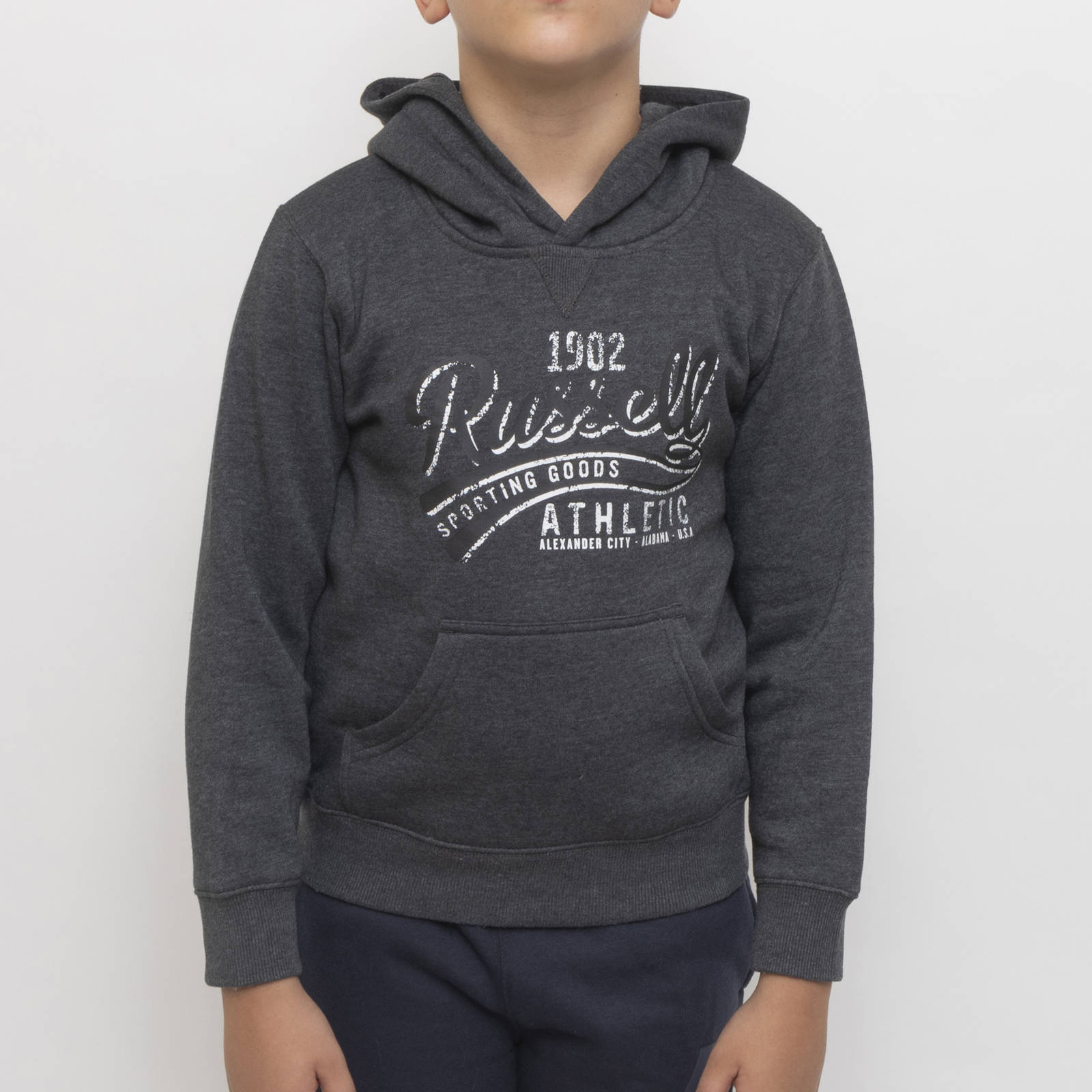 Russell Athletic Russell Athletic - PULL OVER HOODY - WINTER CHARCOAL MARL