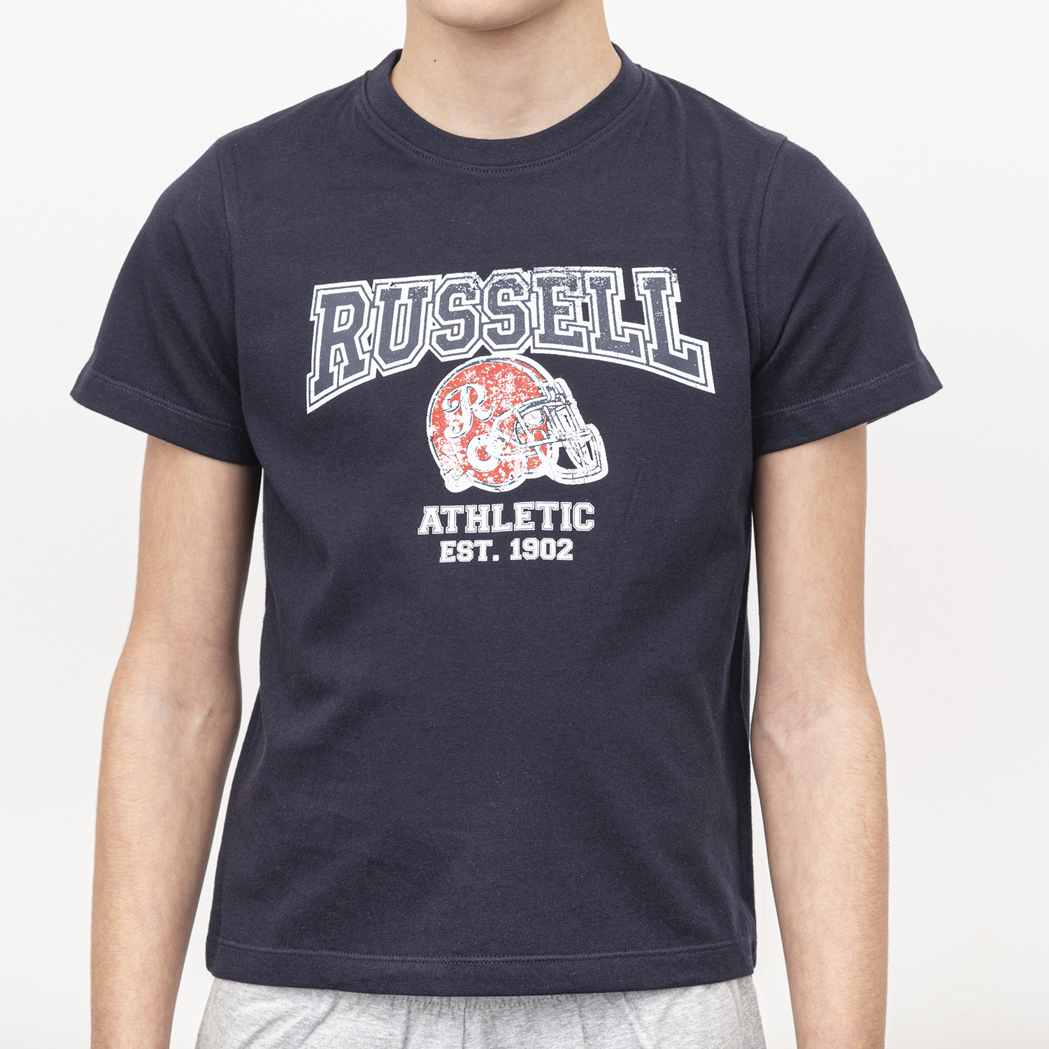 Russell Athletic - S/S CREWNECK TEE SHIRT - ΜΠΛΕ ΣΚΟΥΡΟ/NAVY
