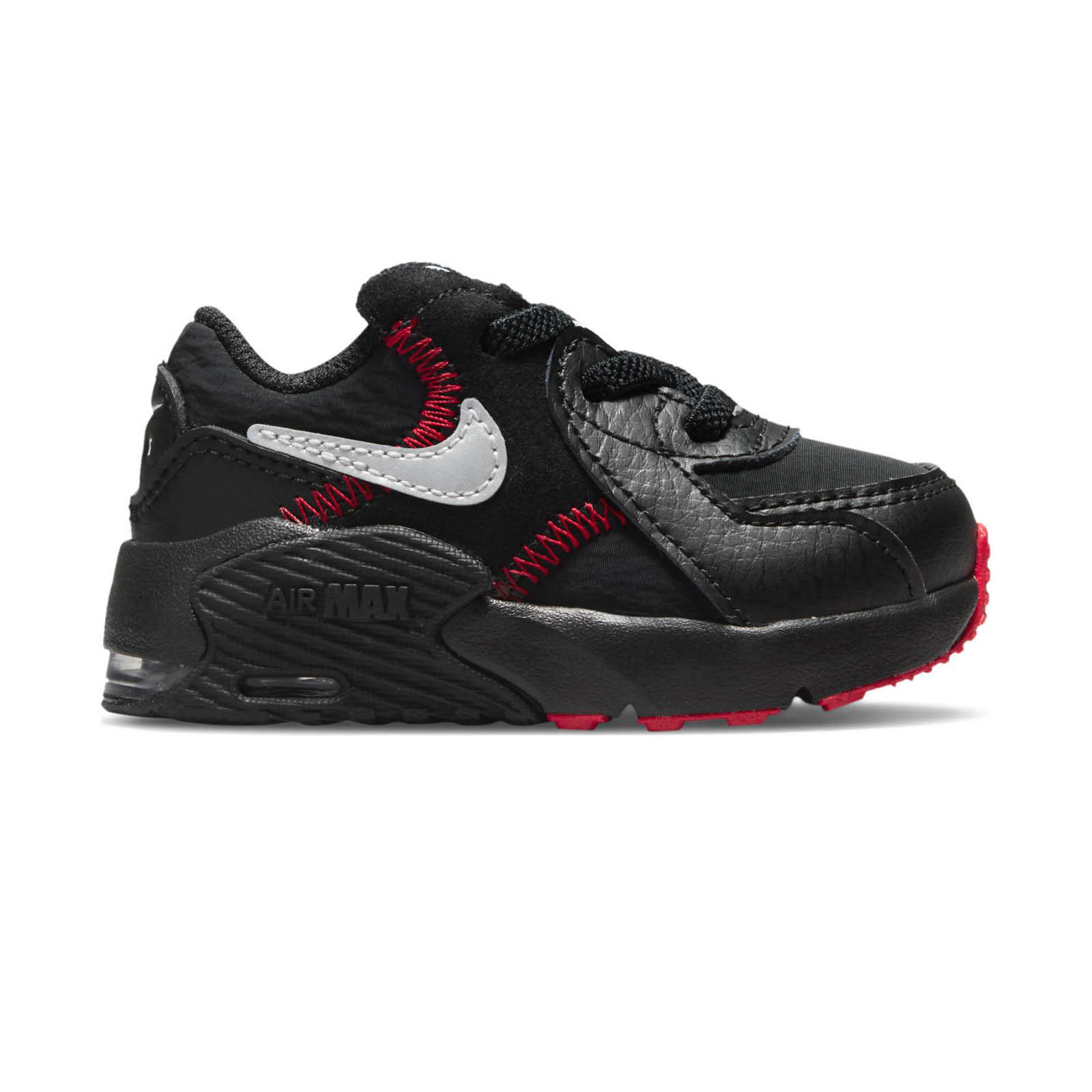 Nike - NIKE AIR MAX EXCEE (TD) - BLACK/METALLIC SILVER-BLACK-SPORT RED