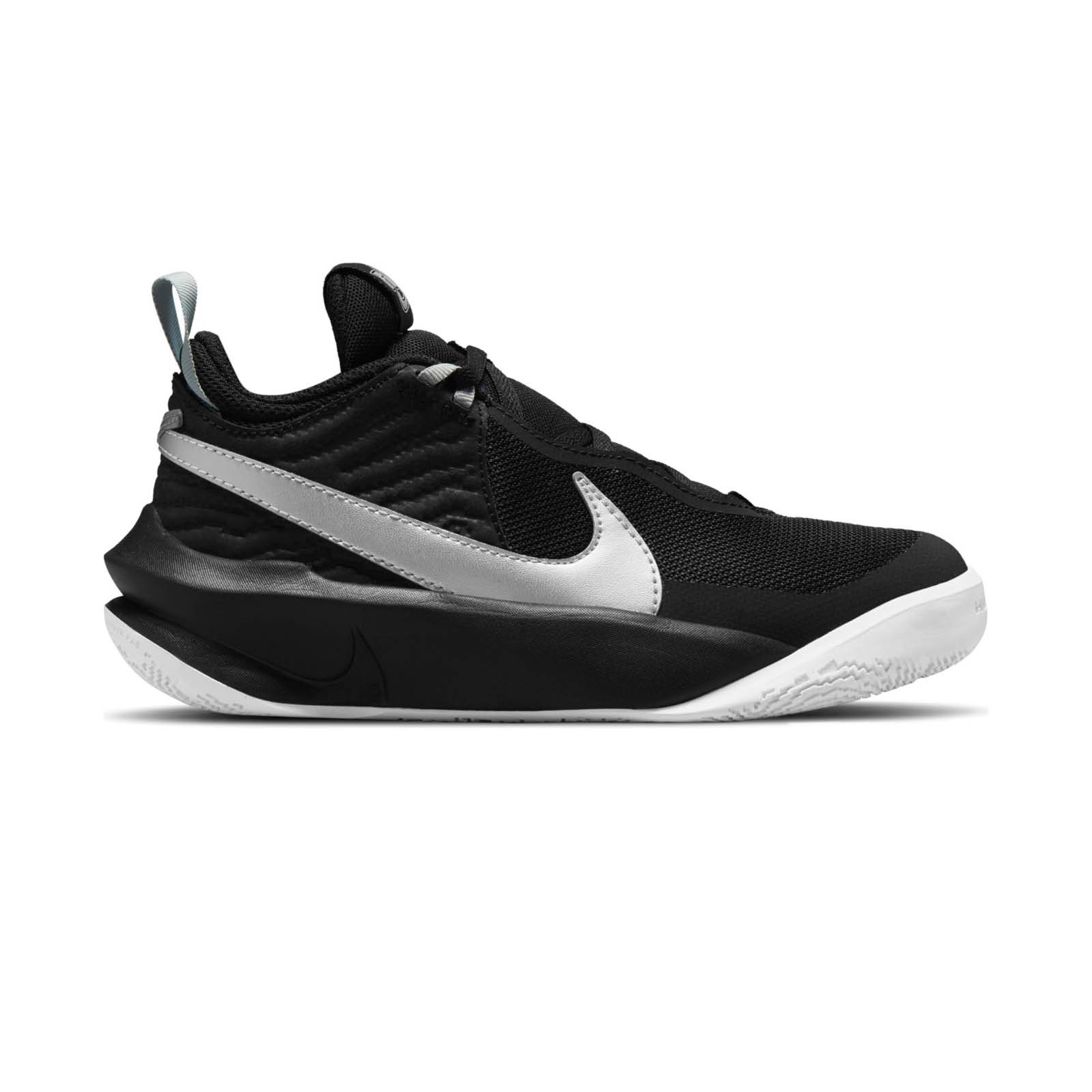 Nike - TEAM HUSTLE D 10 (GS) - BLACK/METALLIC SILVER-VOLT-WHITE Παιδικά > Παπούτσια > Αθλητικά > Μποτάκι High Cut