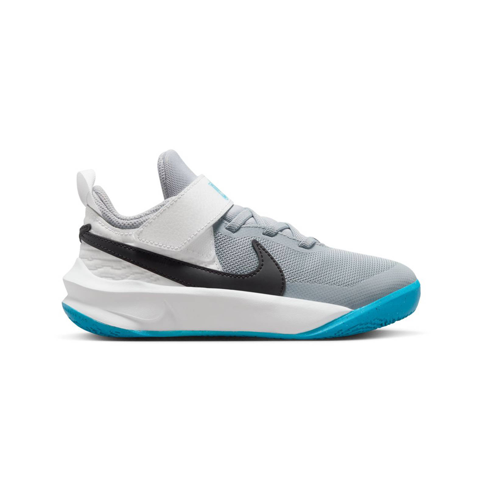 Nike – NIKE TEAM HUSTLE D 10 – WHITE/BLACK-WOLF GREY-BLUE LIGHTNING