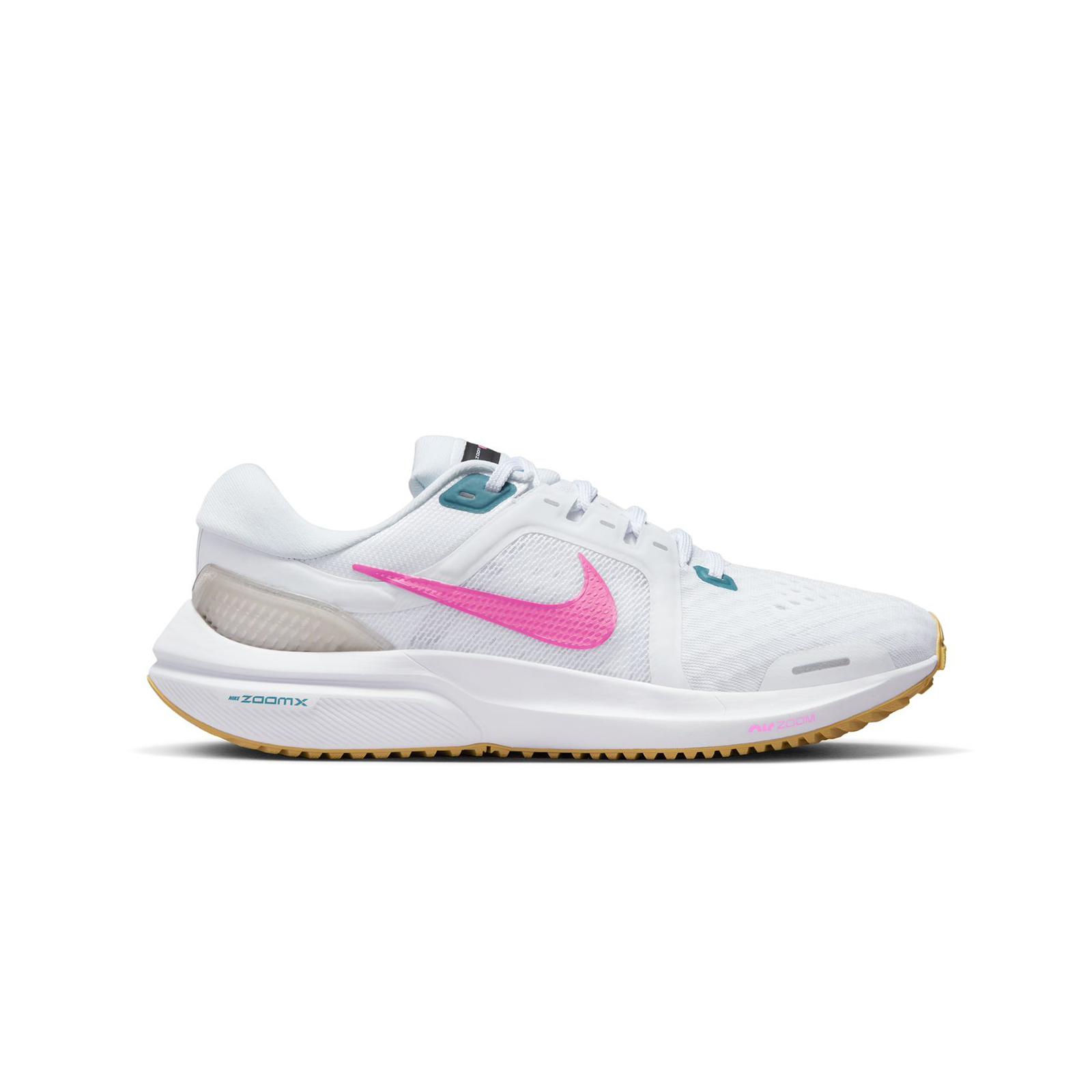 Nike - NIKE AIR ZOOM VOMERO 16 - WHITE/PINK SPELL-NOISE AQUA-WHEAT GOLD Γυναικεία > Παπούτσια > Αθλητικά > Παπούτσι Low Cut